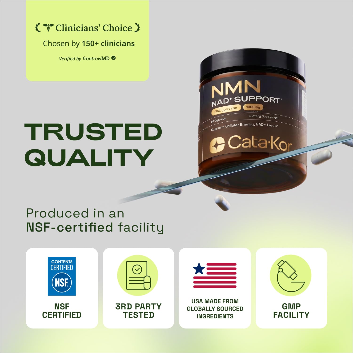 Cata-Kor NMN 4-in-1 NAD+ Supplement, 60 Capsules
