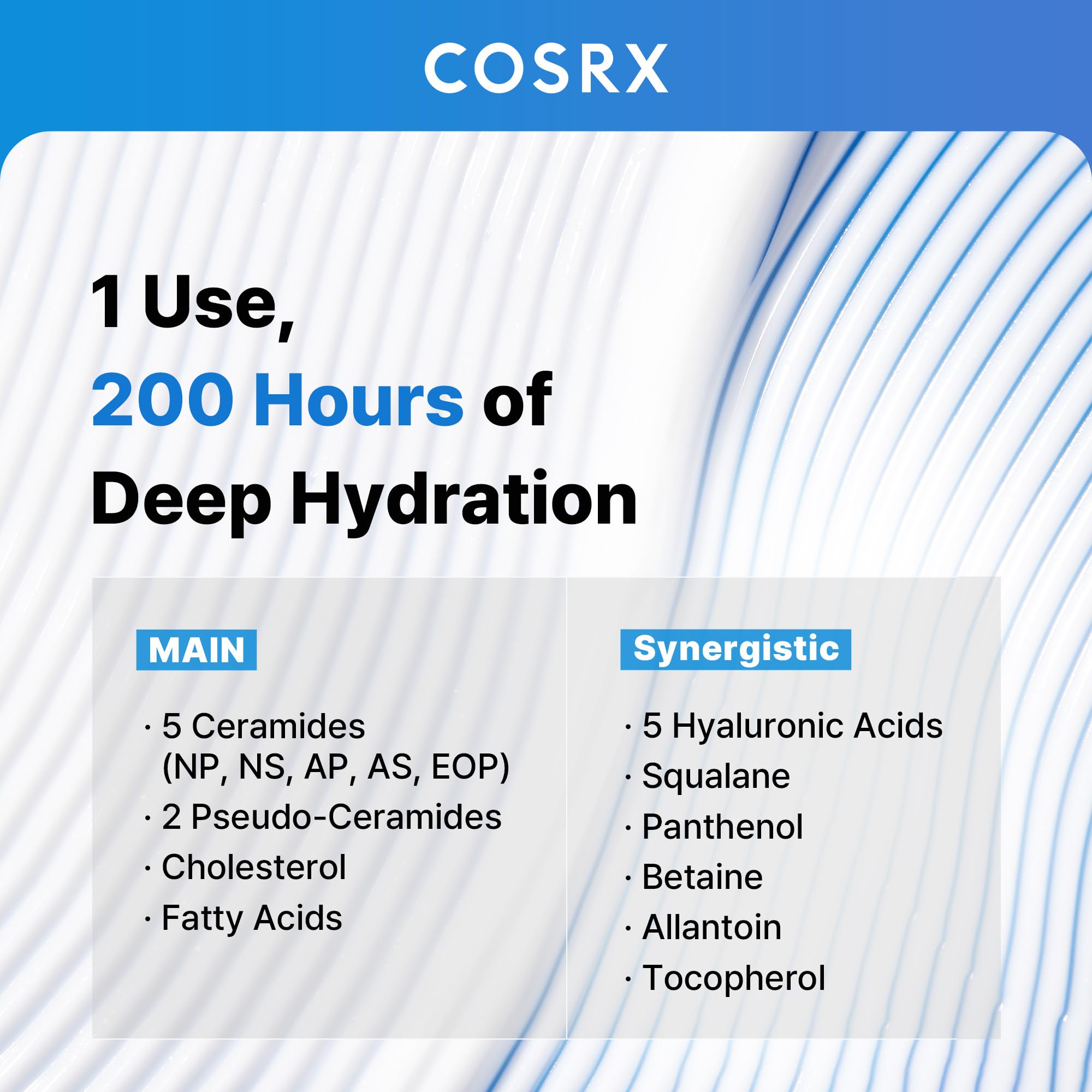 COSRX 7X Ceramide Moisturizer for face in a 2.7oz jar, barrier repair face cream with a smooth, creamy texture.
