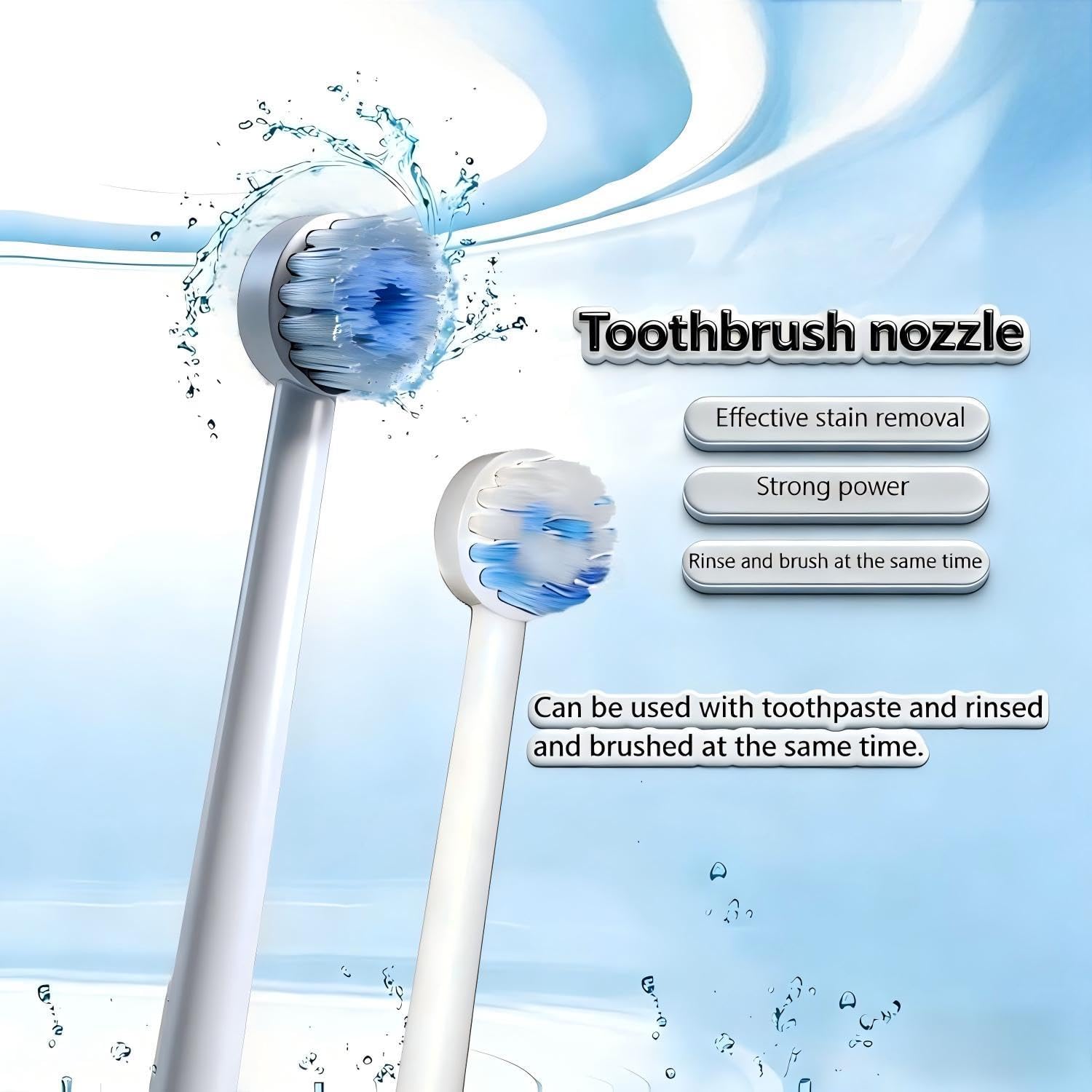 JDHAVMOS Waterpik compatible replacement brush heads for oral irrigator, 3-pack, designed for effective dental cleaning