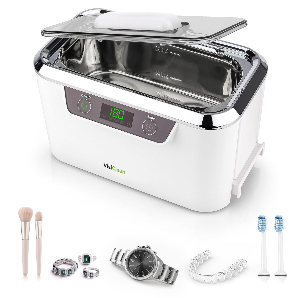 Ultrasonic Cleaner, Professional Ultrasonic Jewelry Cleaner for Diamond Ring, Silver, Gold, Earrings, Necklaces, Glasses
