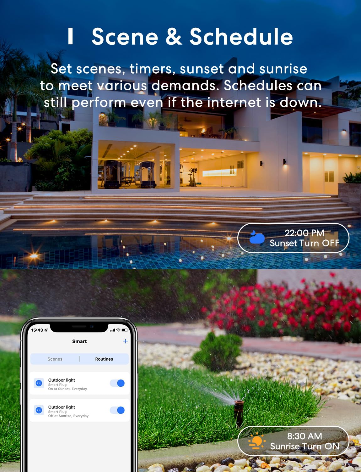 meross Outdoor Smart Plug Work with HomeKit, Alexa, Google and SmartThings – full view