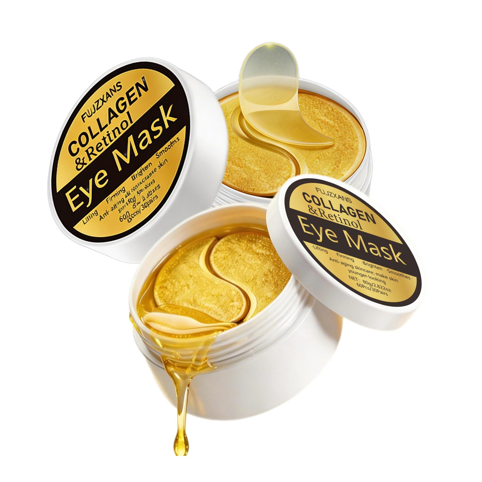 Retinol Under Eye Patches for Puffy Eyes & Dark Circles (60 - Product Imagery