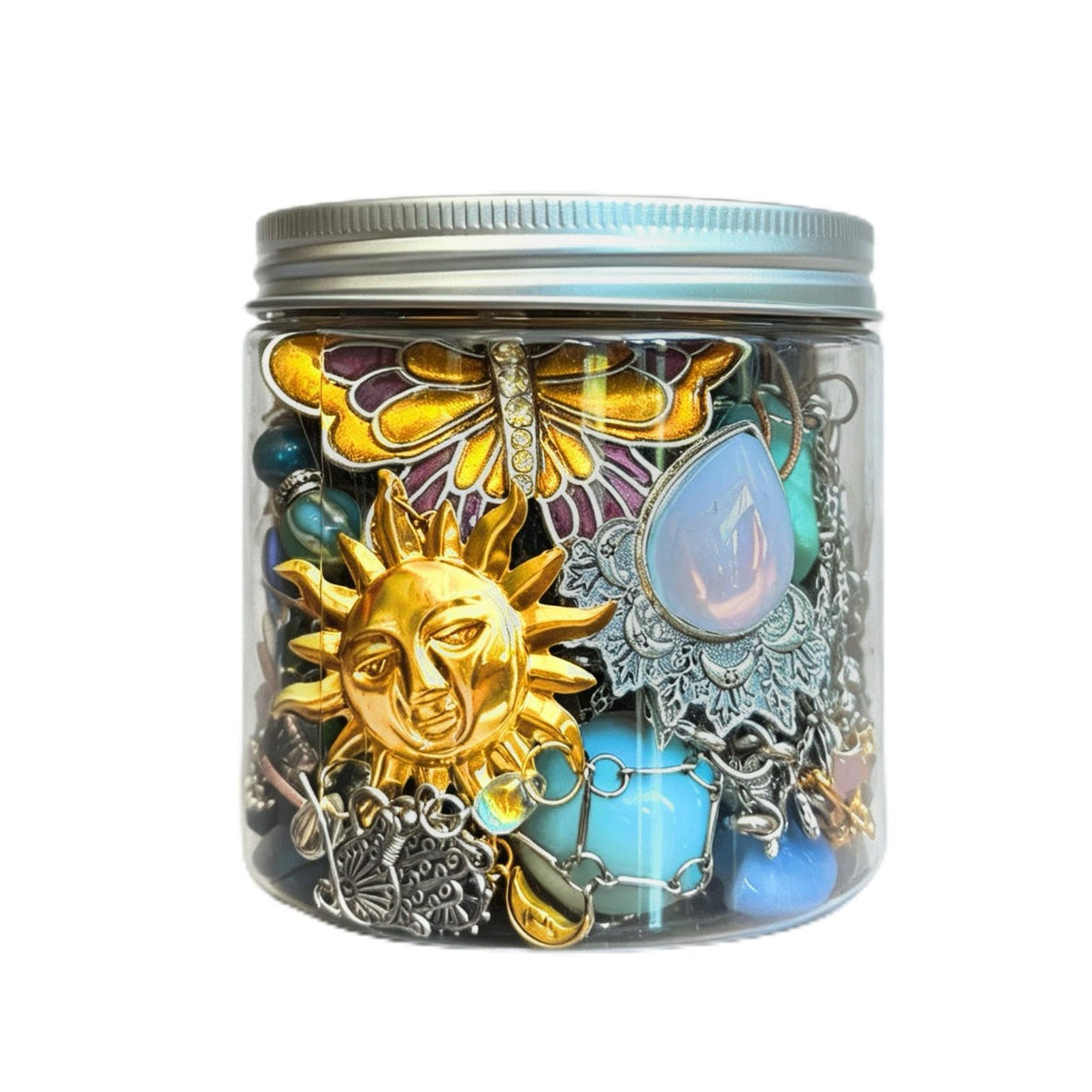 Jollyhit Witchy Gothic Fairycore Mystery Jewelry Jar, Unique Gift for Women – witchy&fairy, Metal, Resin, 6,7,8