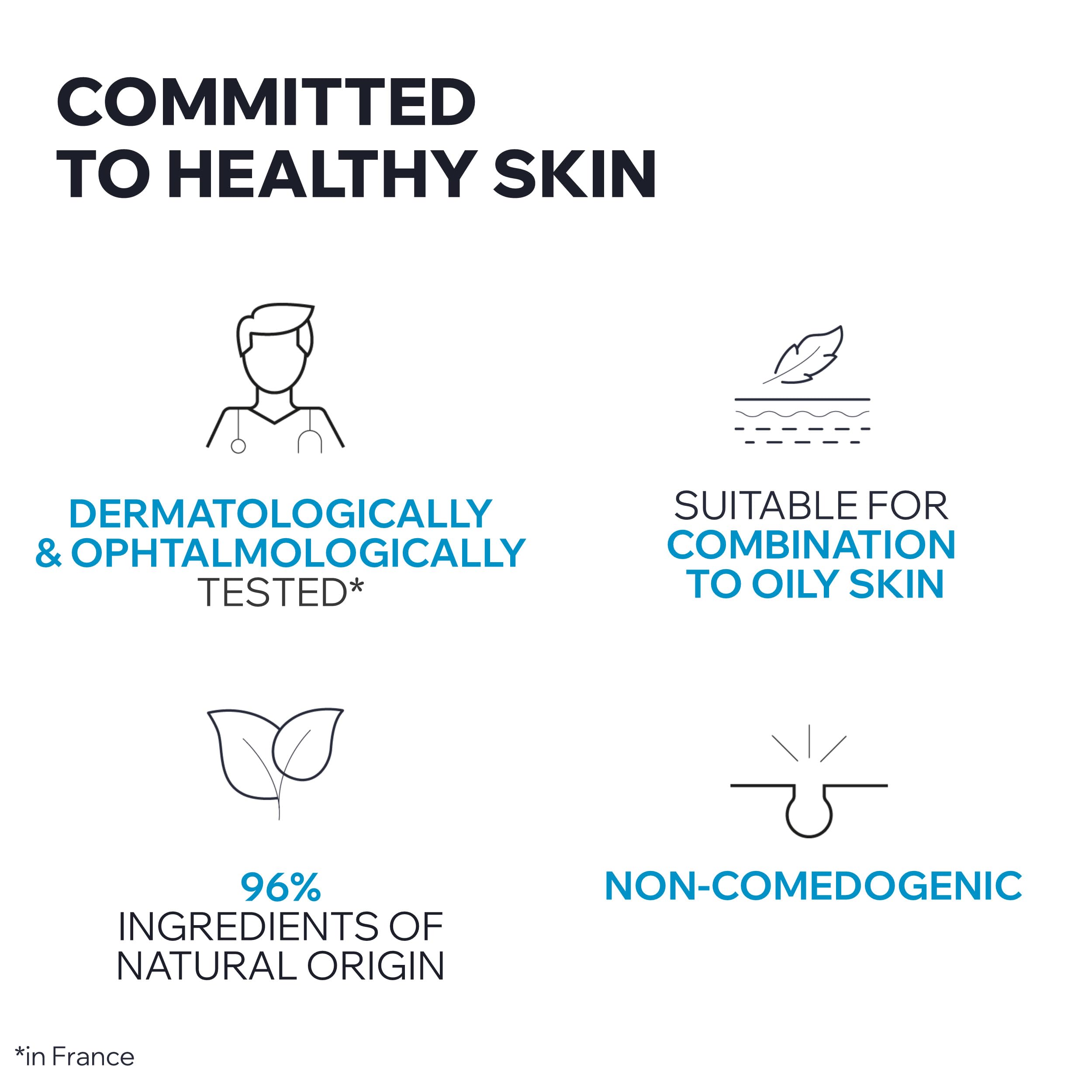 Uriage Micellar Water for combination and oily skin, 250ml, gentle cleansing skin care product with micelles for face.