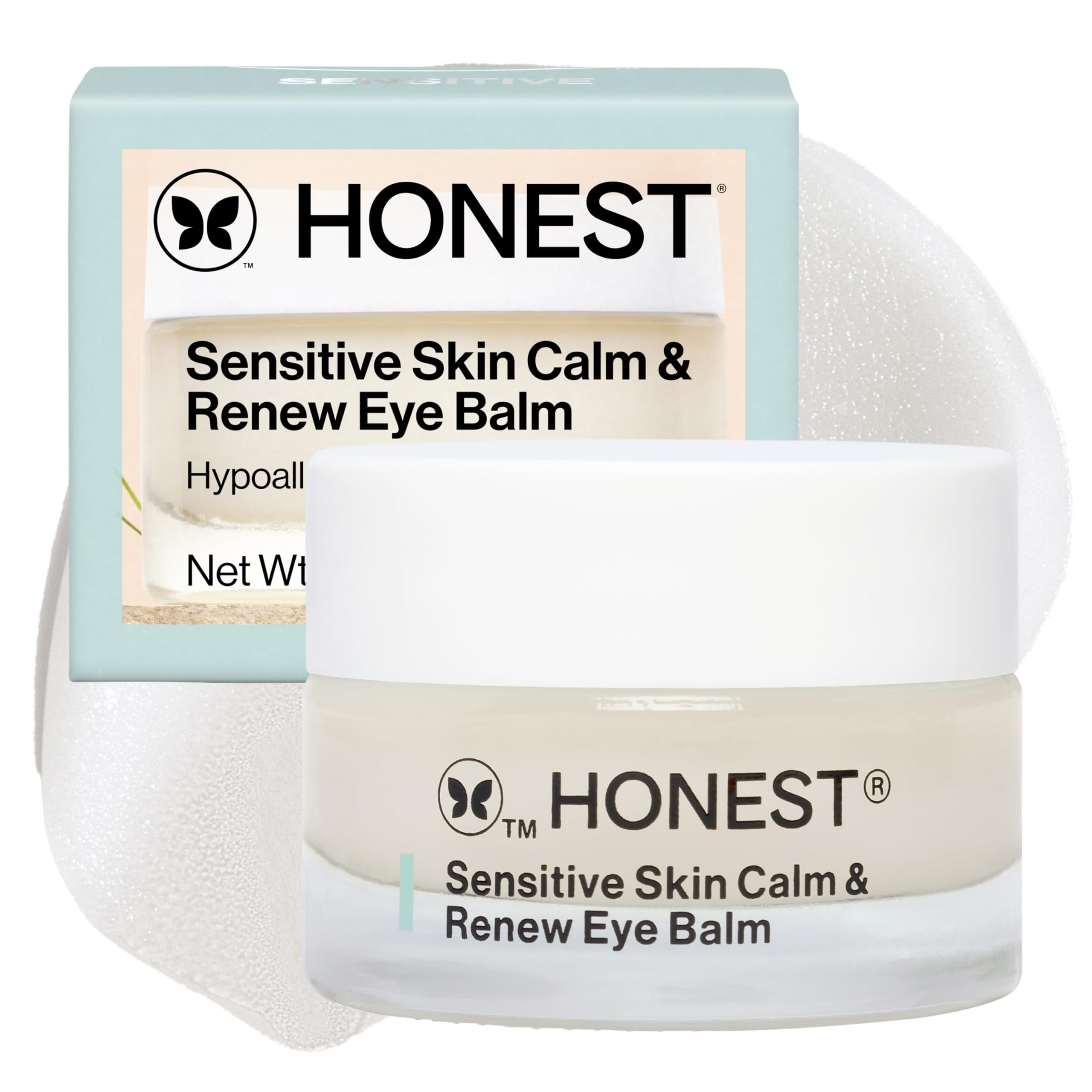 Honest Beauty Sensitive Skin Calm Renew Eye Balm, Vegan, Unscented, 0.5 oz