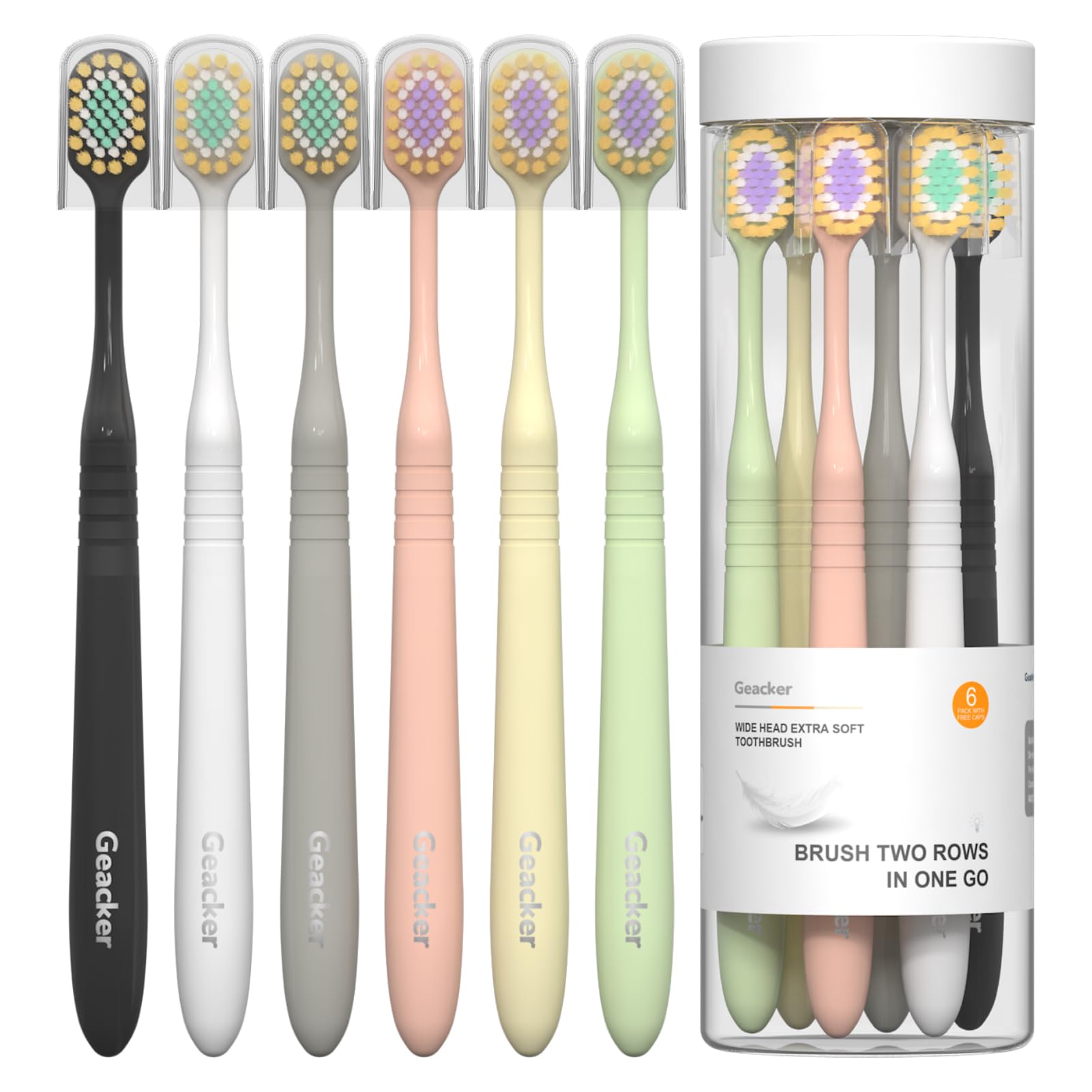 Extra Soft Toothbrush for Adults with Wide Head – Ultra Soft - Product Imagery