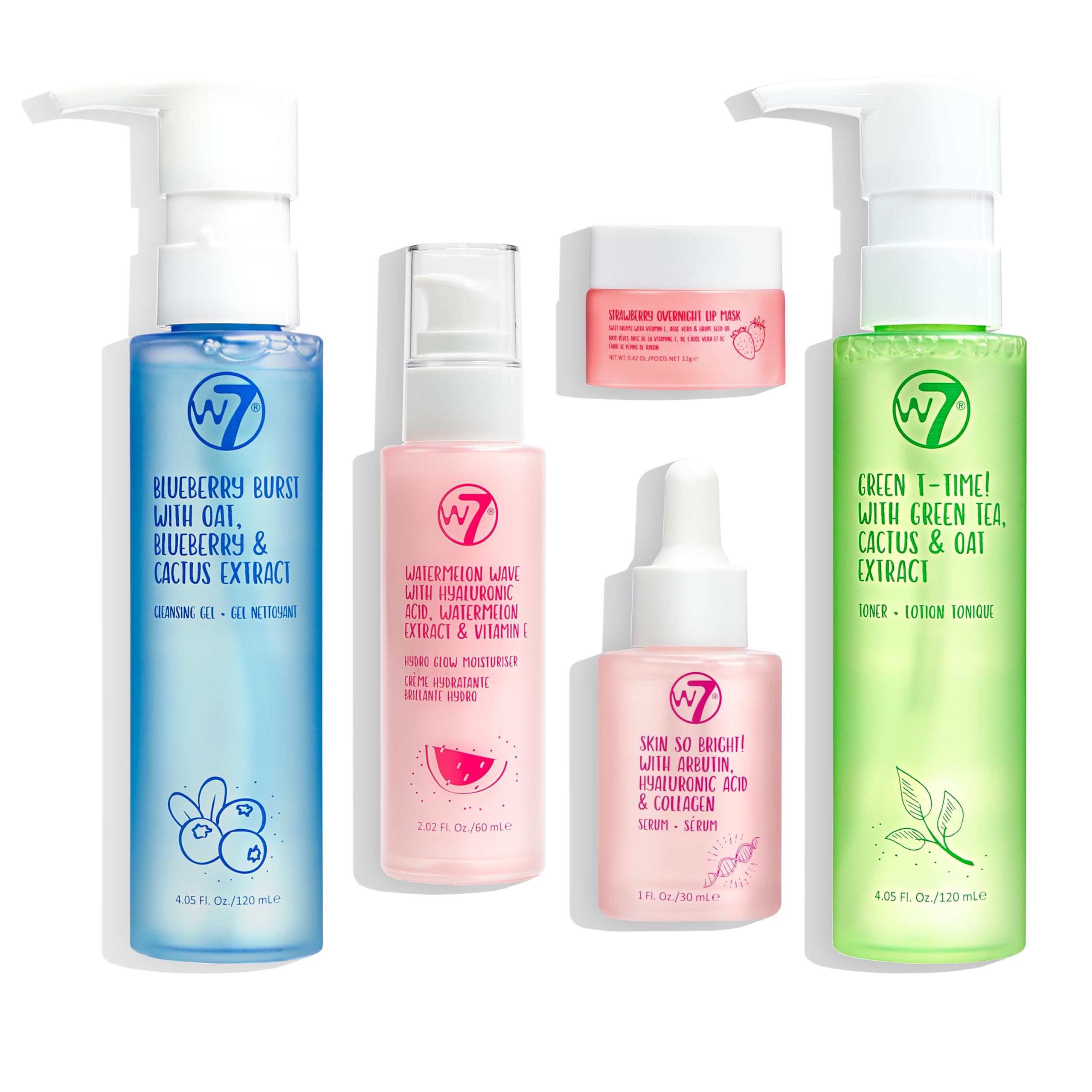 W7 Self Care Skincare Set - Complete Daily Face Routine - Product Imagery