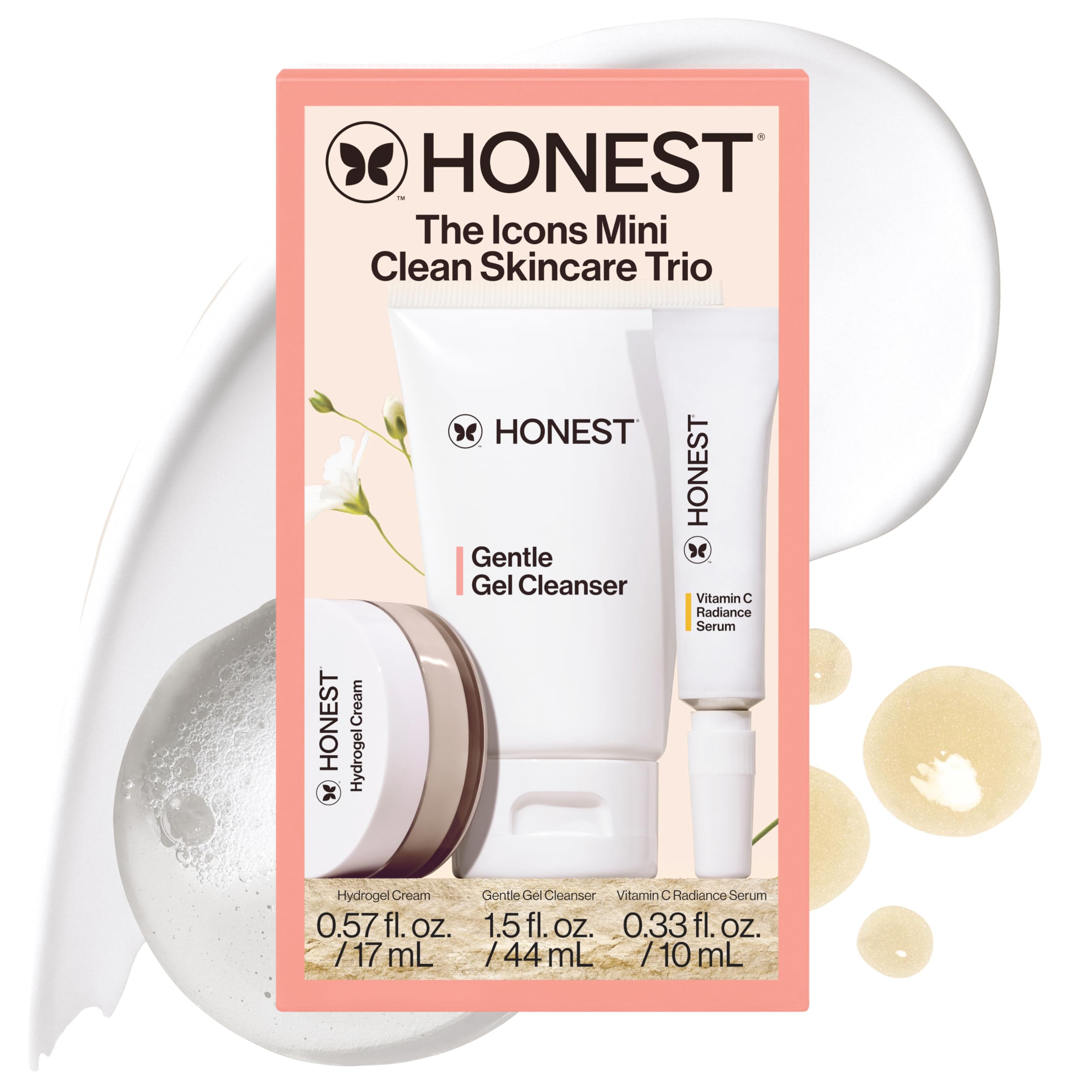 Honest Beauty The Icons Skincare Trio Travel Kit, Sensitive - Product Imagery