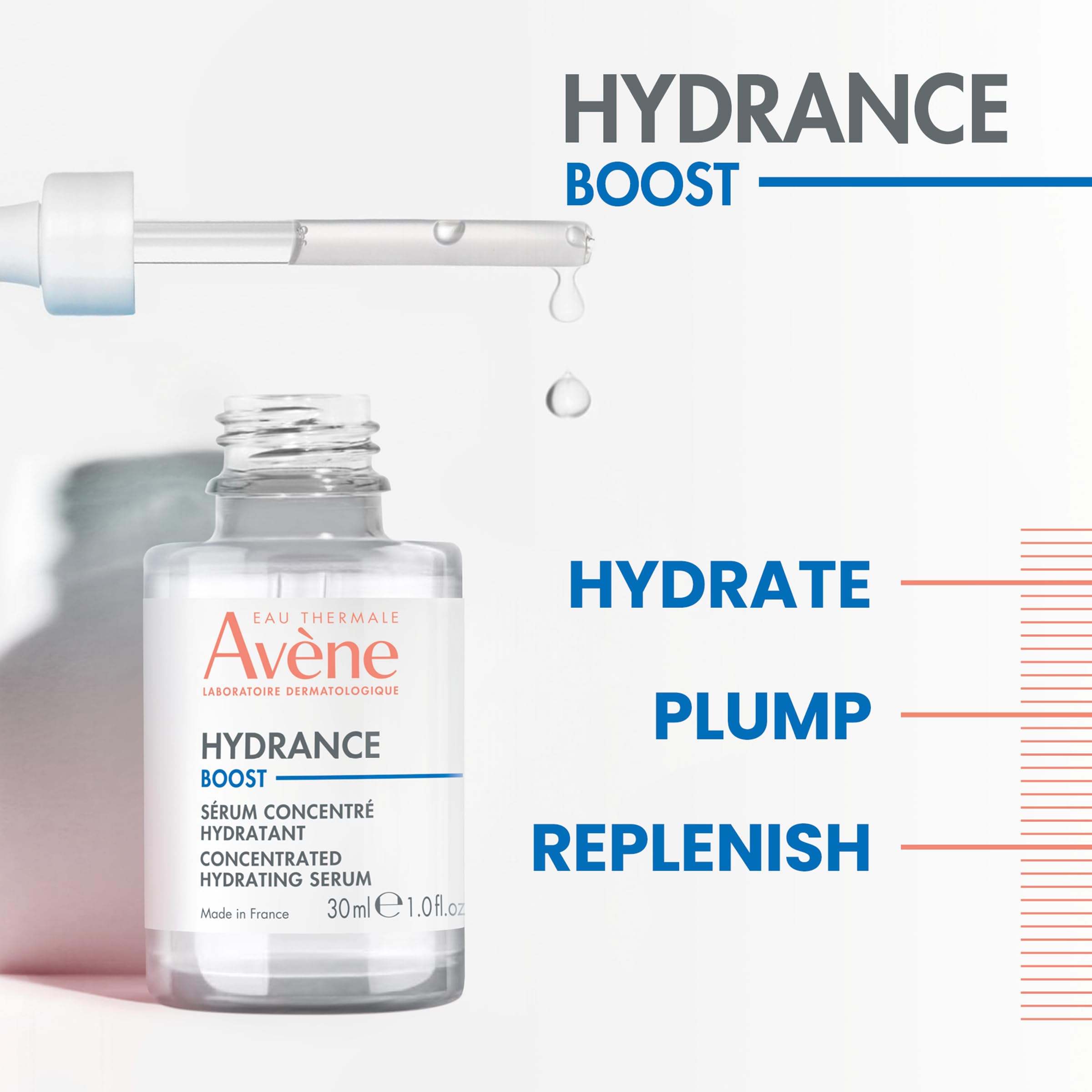 Avène Hydrance Boost Hydrating Serum, Hyaluronic Acid, 1 Fl Oz