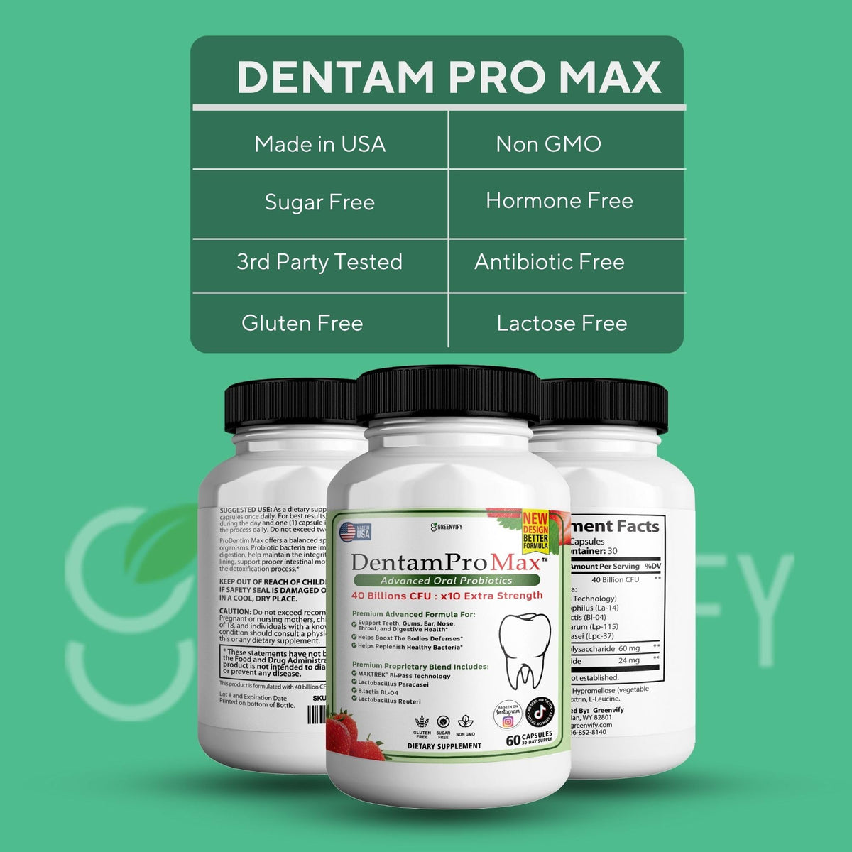 DentamPro Max Dental Probiotics for Adults - GREENVIFY Official Imagery - 6