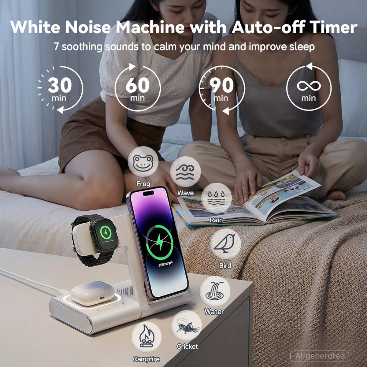 BLKE Pro BLKE Bedside Charging Hub with Speaker Light: Foldable Wireless Station – packaging and label