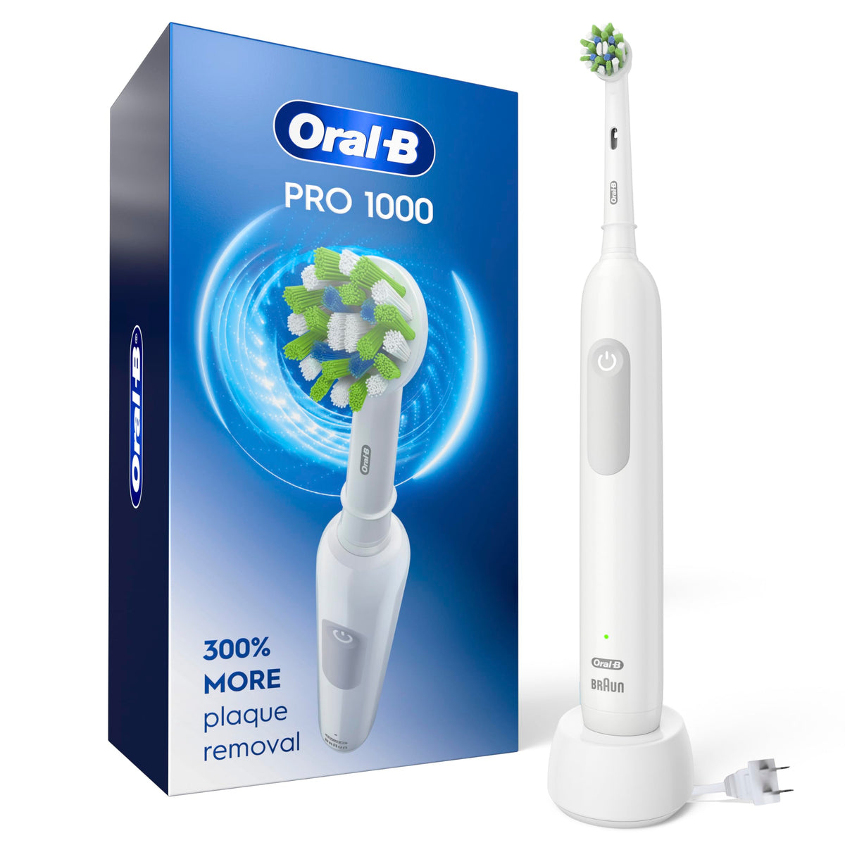 Oral B Pro 1000 Rechargeable Electric Toothbrush White - Oral-B Official Imagery - 1