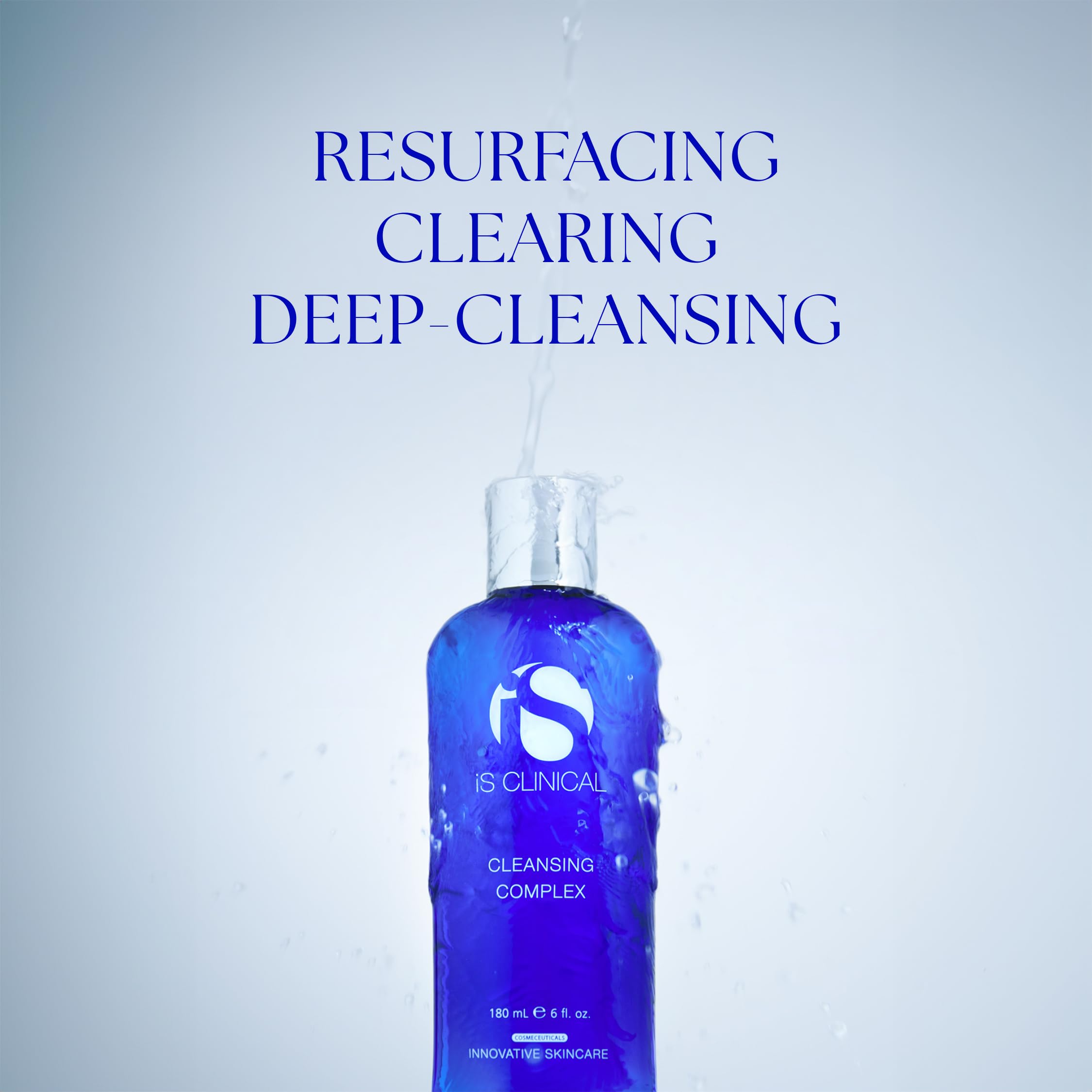 iS CLINICAL Cleansing Complex 3-in-1 face wash and makeup remover for blemish-prone skin, gentle deep pore cleanser.