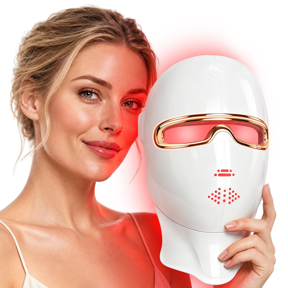 Red Light Therapy Mask for Face 850nm NIR Treats Acne - Aimilove Official Imagery - 1
