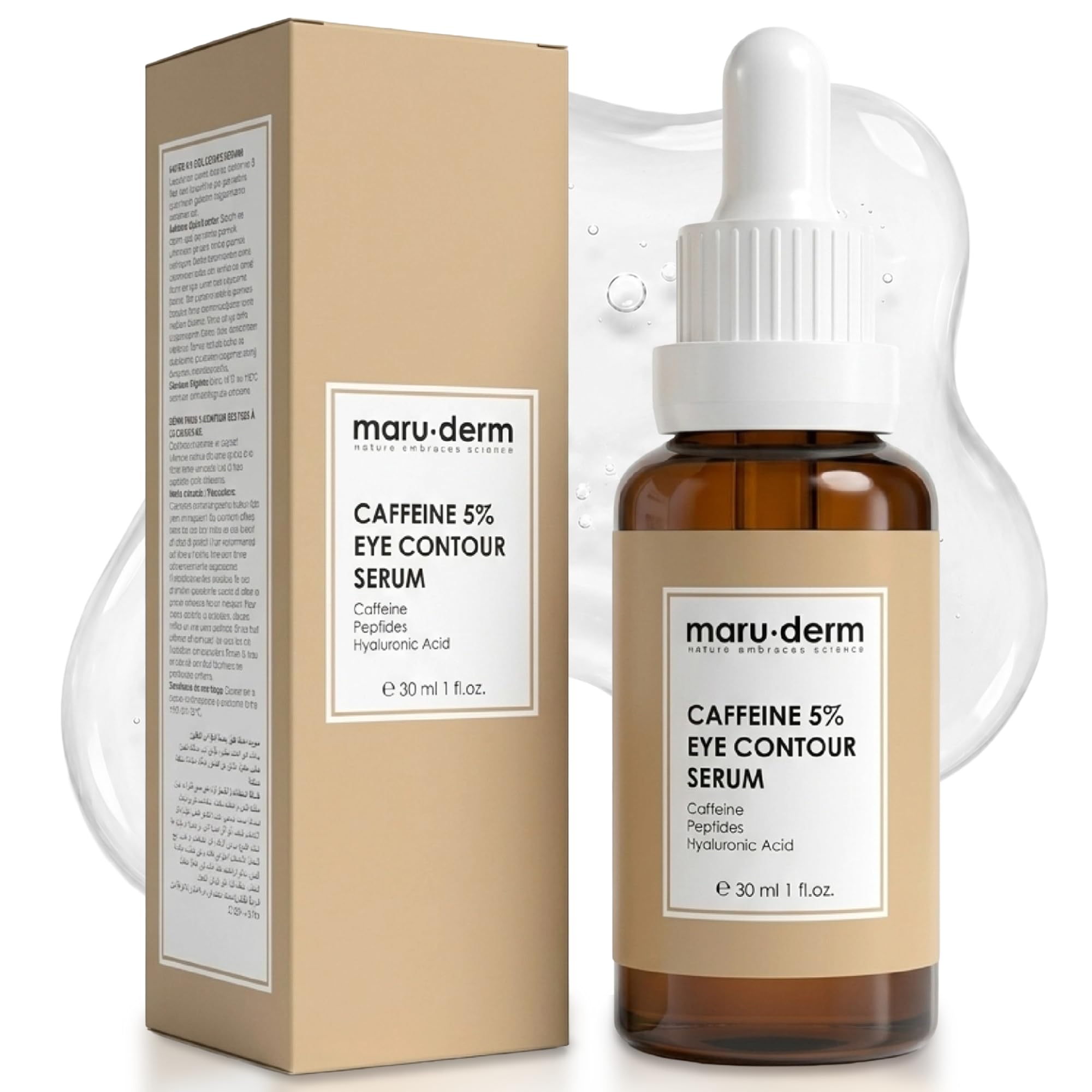 Maruderm Caffeine 5% Eye Serum for Puffiness & Dark Circles,1.0 - Product Imagery
