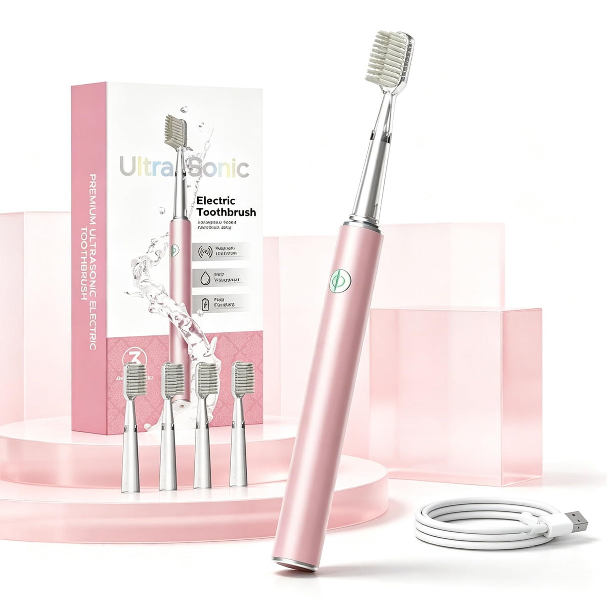 OralGos Sonic Adults Toothbrush Electric Toothbrush with 4 - Premium Selection Official Imagery - 2
