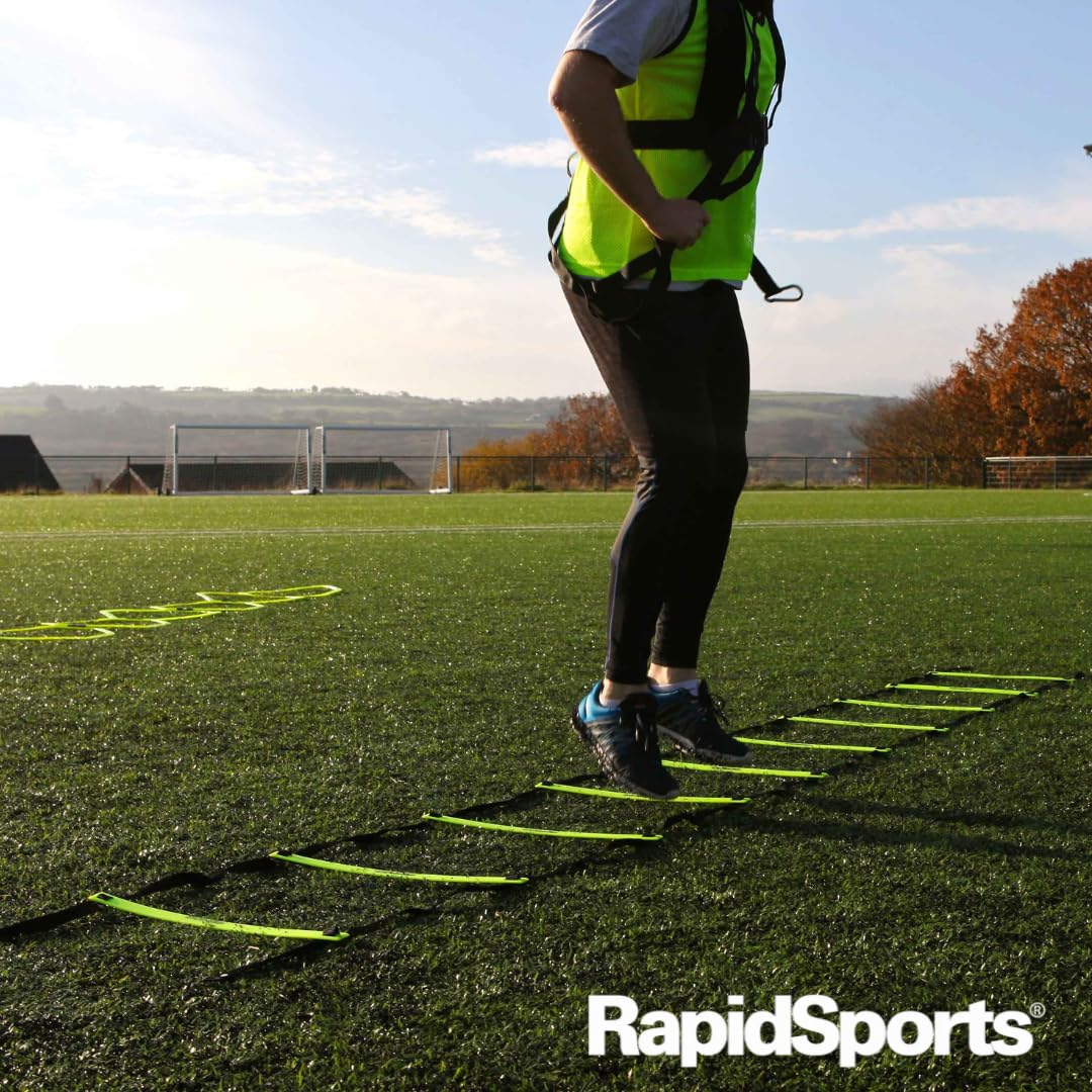 Fitness Health - Speed & Agility Athlete Training Set, Speed Chute, Hurdles, Agility Ladder and Sports Cones, Metal Pegs