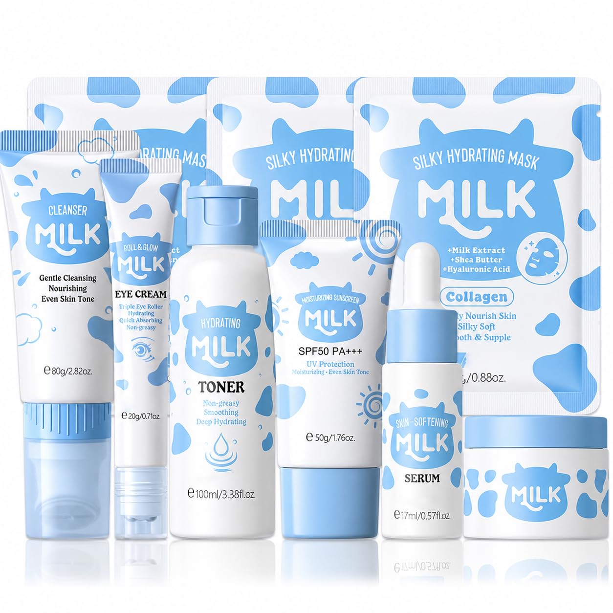 Milk Skincare Set For Women & Girls, Hydrating Milk Skin Care - Product Imagery