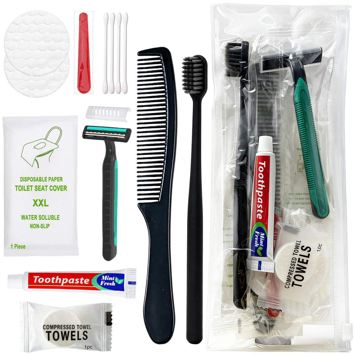 Set of 20 KBTYUDD disposable manual toothbrushes for personal hygiene, displayed in a bulk pack arrangement.