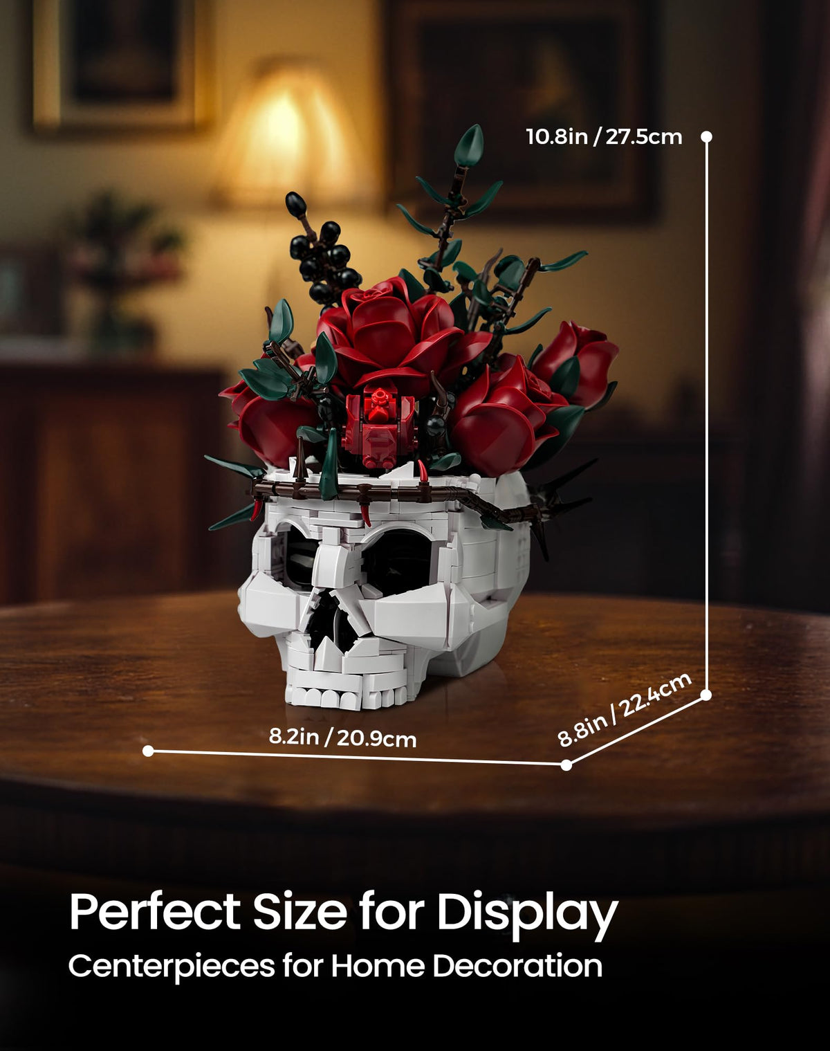 iATOM Skull Roses Flower Bouquet Building Set Botanical - iATOM Official Imagery - 4