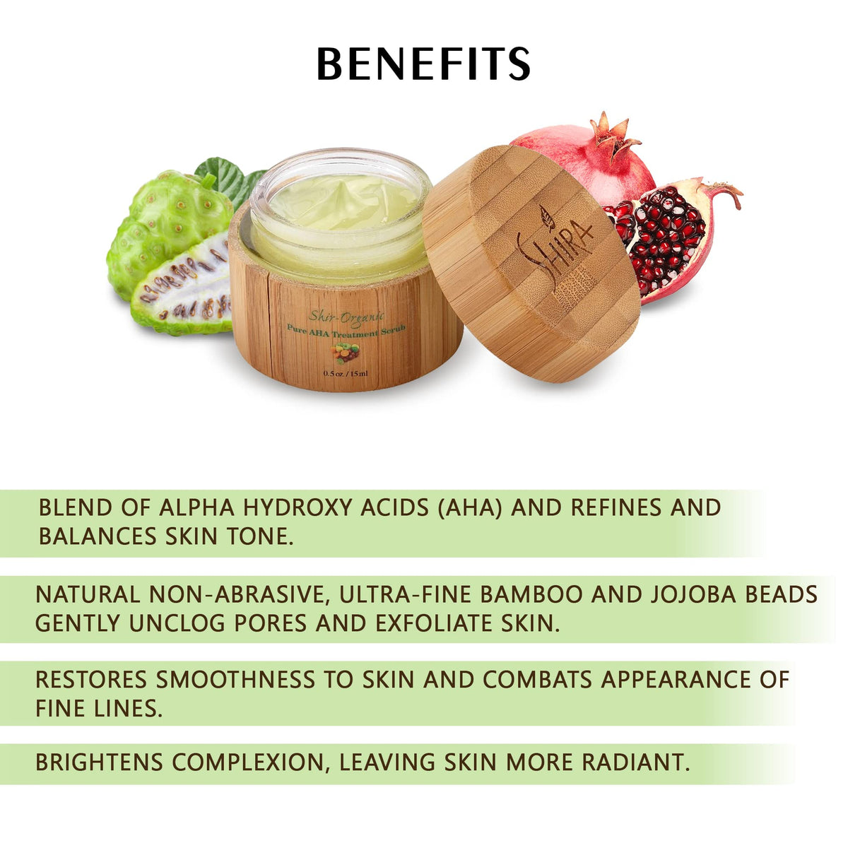 Shira Organic Pure AHA Treatment Scrub Natural Scrub For - Shira Official Imagery - 4