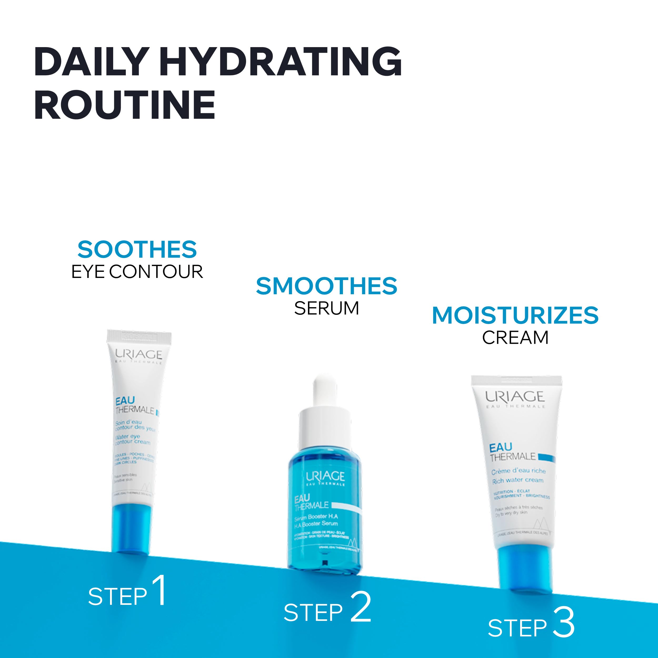 Uriage Eau Thermale Water Cream, Face Moisturizer With Hyaluronic Acid