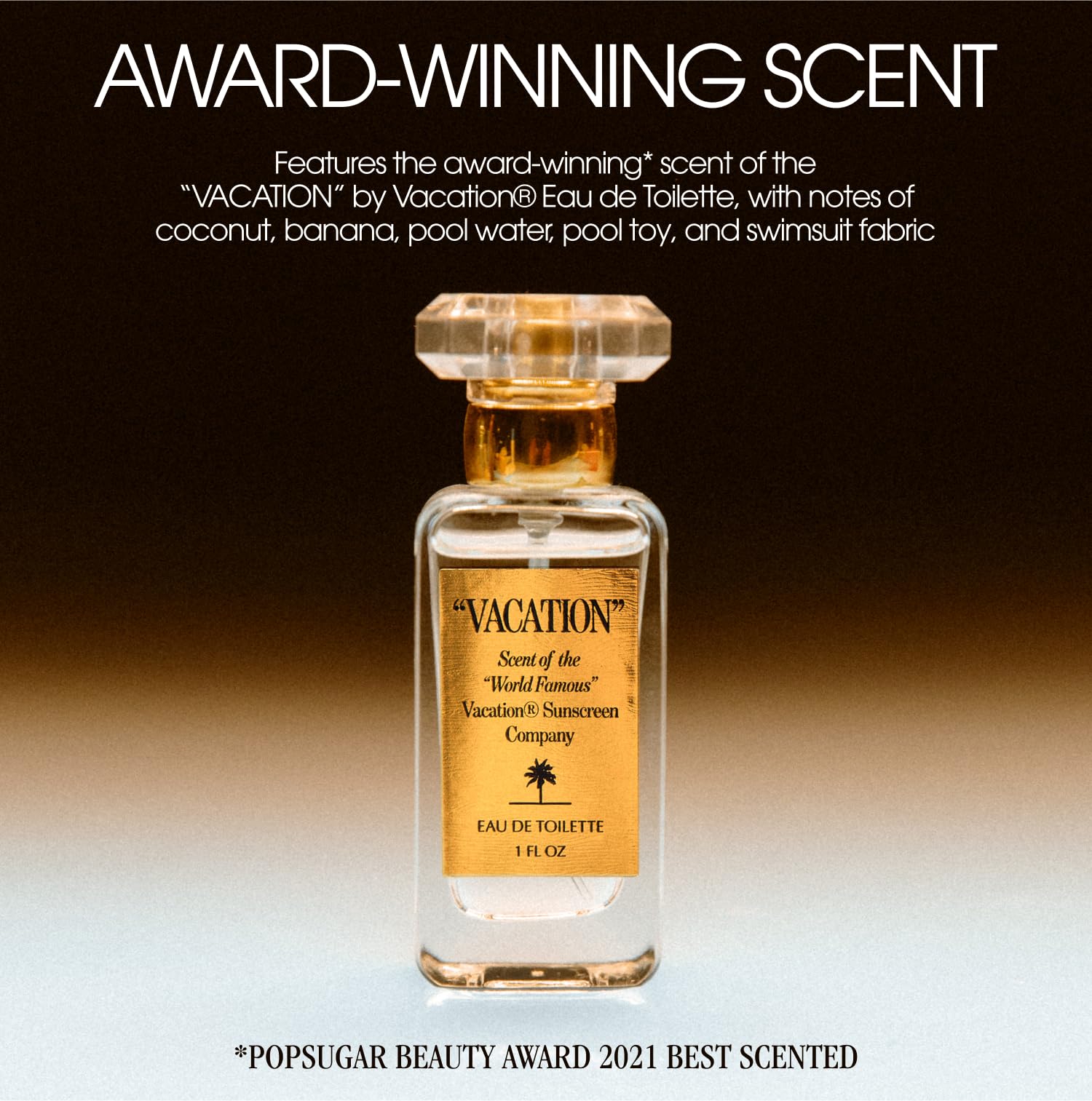 Vacation Shimmer Oil SPF 30 sunscreen body oil in 2.9 fl oz bottle, featuring shimmering finish and lightweight sun protection.