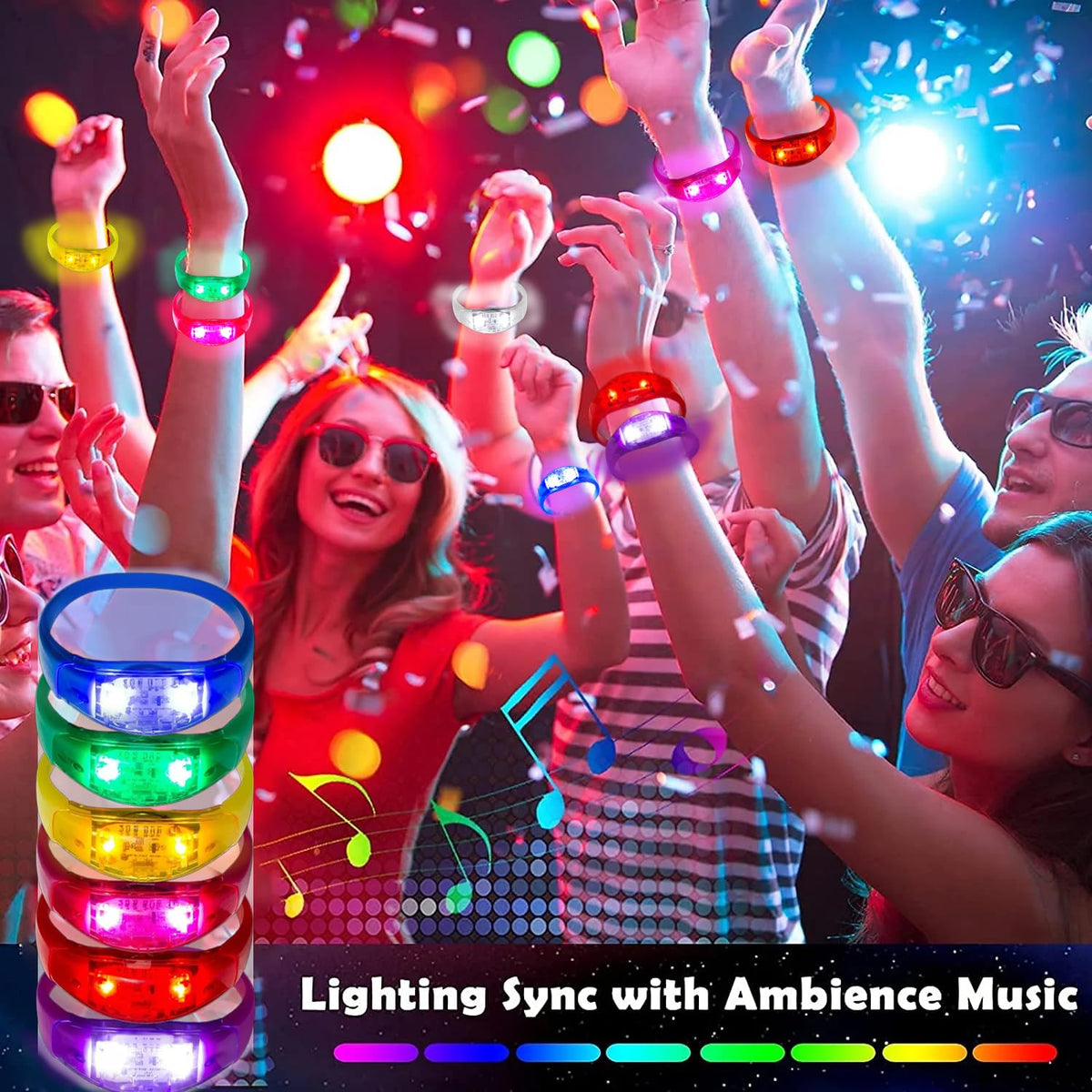 50 PCS Voice Activated Sound Control LED Flashing Bracelet - Dhseinat Official Imagery - 6