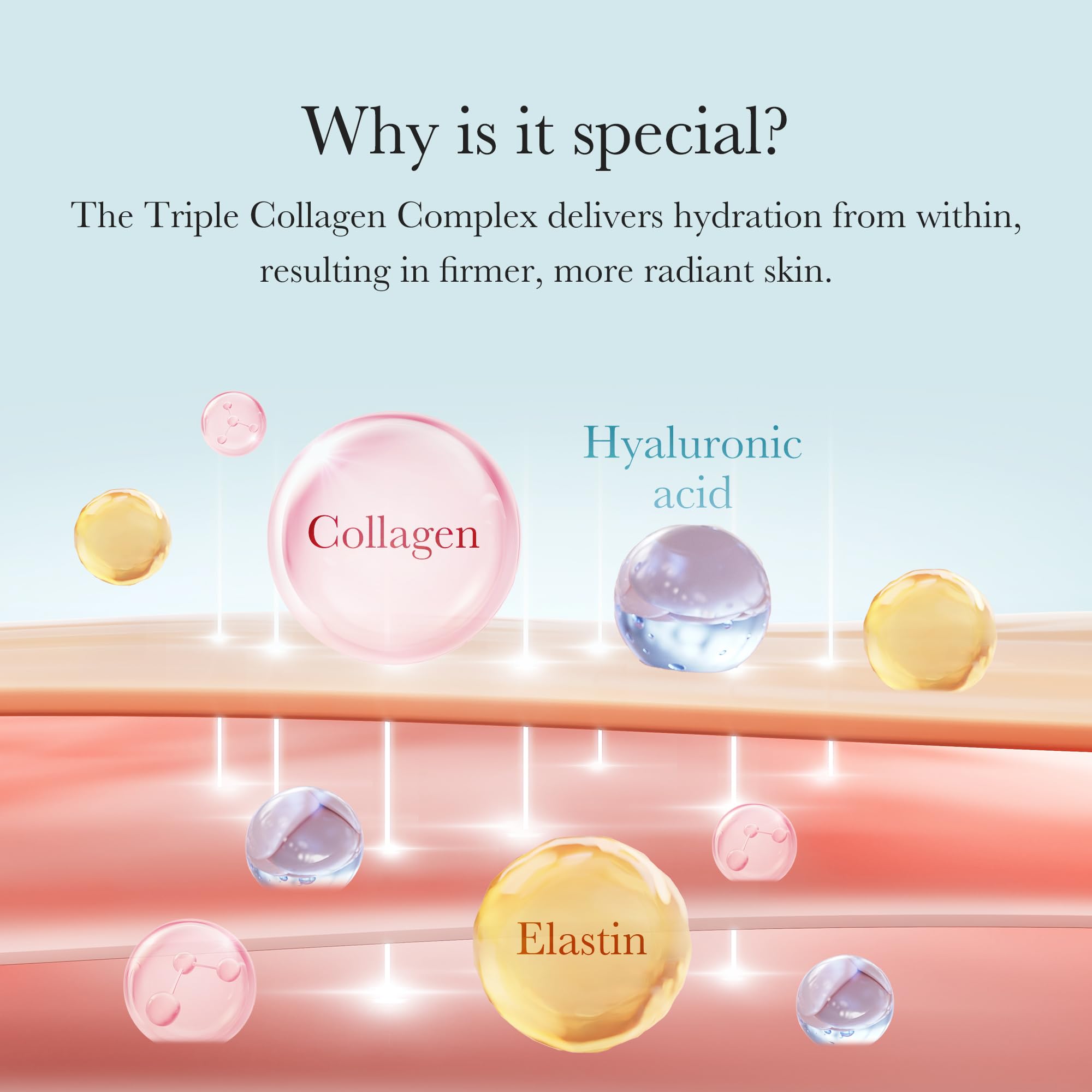 Medicube Triple Collagen Cream moisturizer in a 1.69oz jar, showcasing its smooth, creamy texture for firming and hydration.