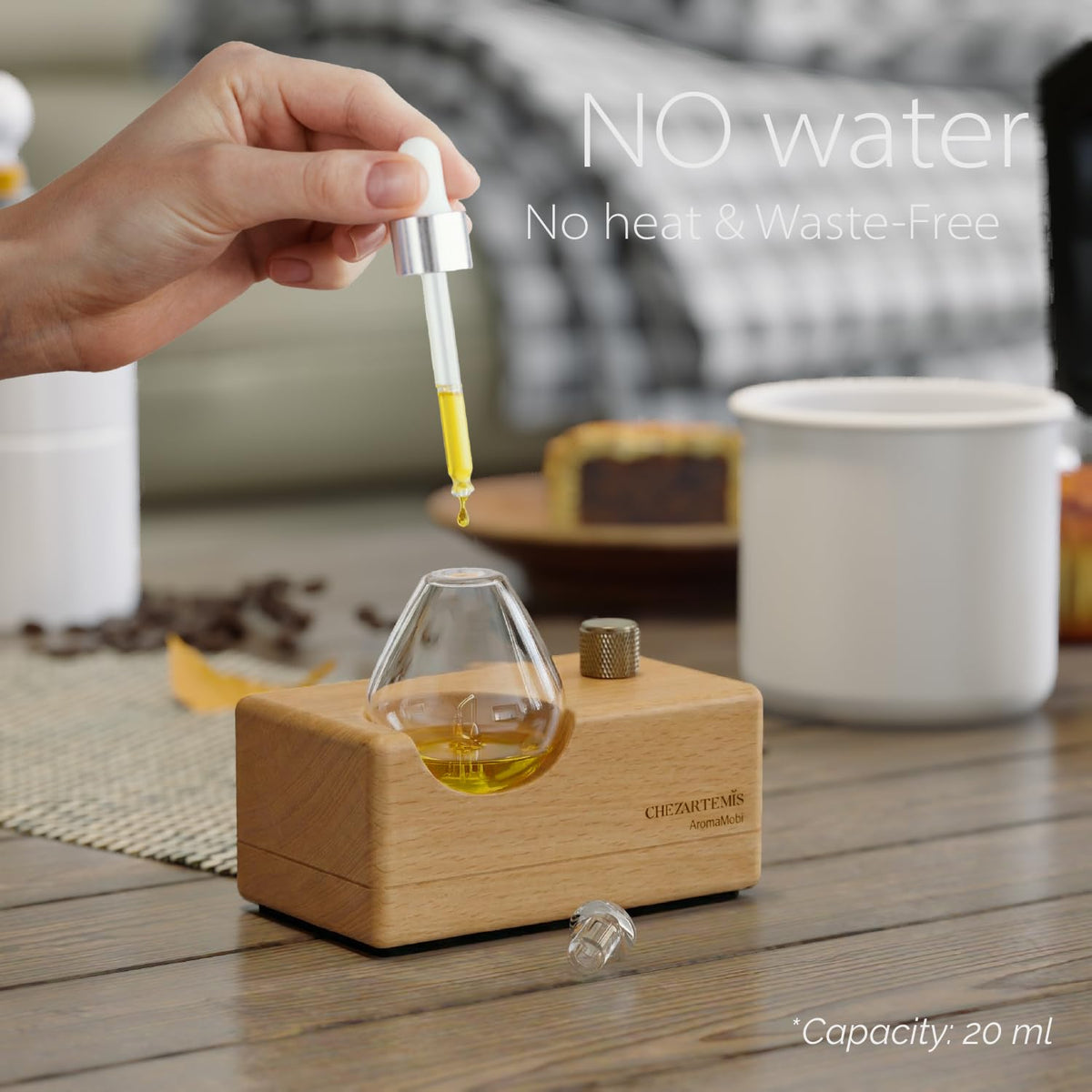 Waterdrop Waterless Essential Oil Diffuser for Aromatherapy - CHEZARTEMIS Official Imagery - 3