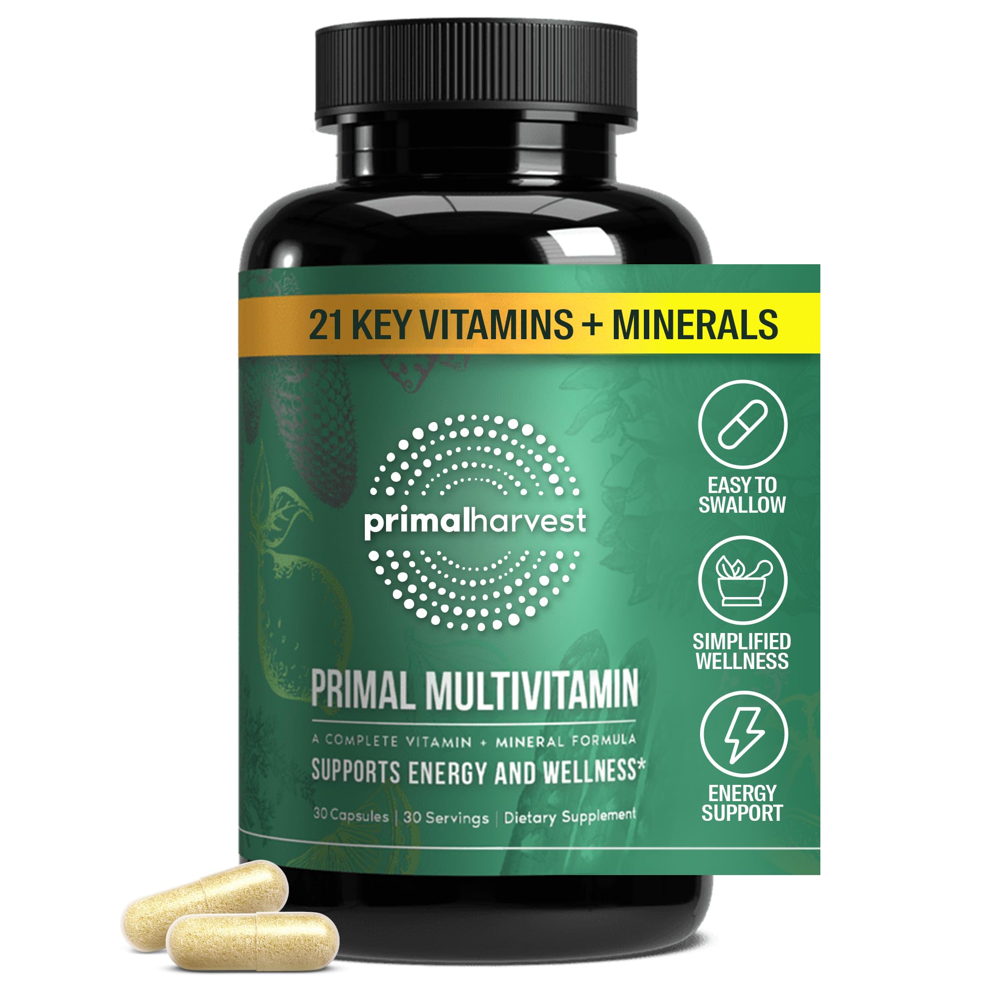 Primal Harvest Multivitamin - Daily Supplement, Gluten & Soy Free
