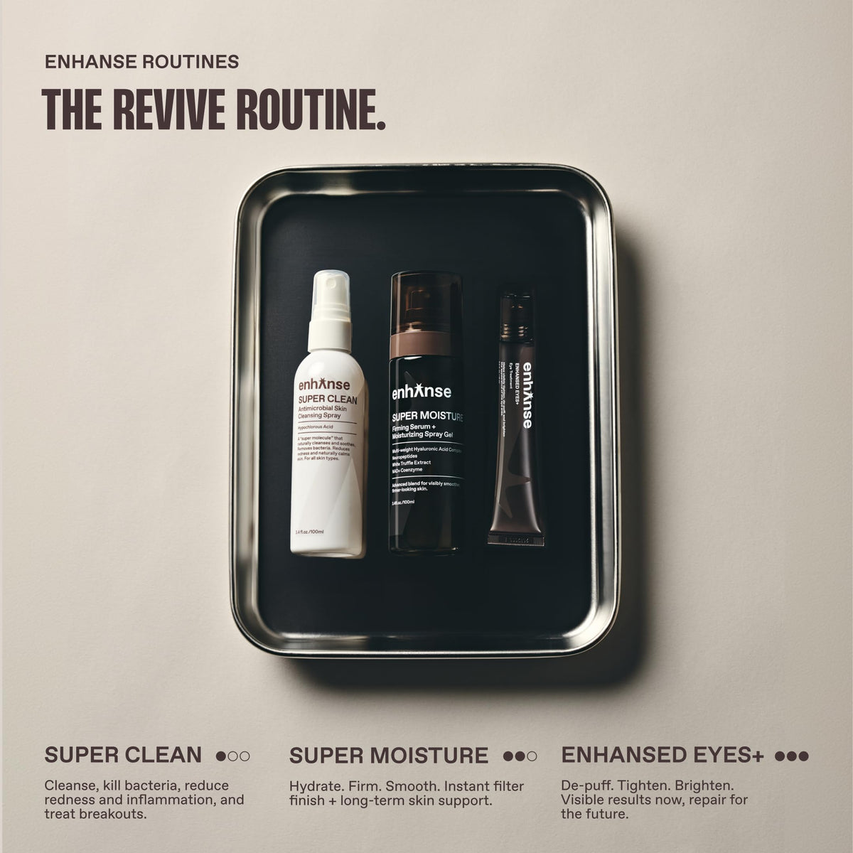 The Revive Routine Skincare Gift Set for Men Hydrating 3 Pc - ENHANSE Official Imagery - 6