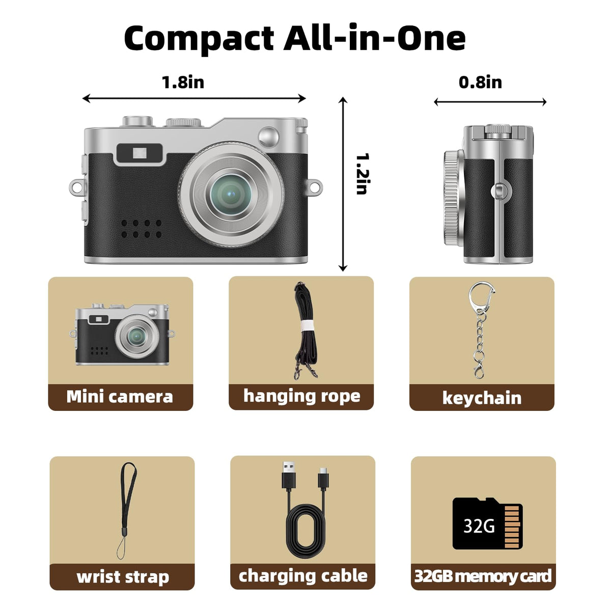 Mini Keychain Camera Unique Gift for Birthday Graduation - Tizycod Official Imagery - 7