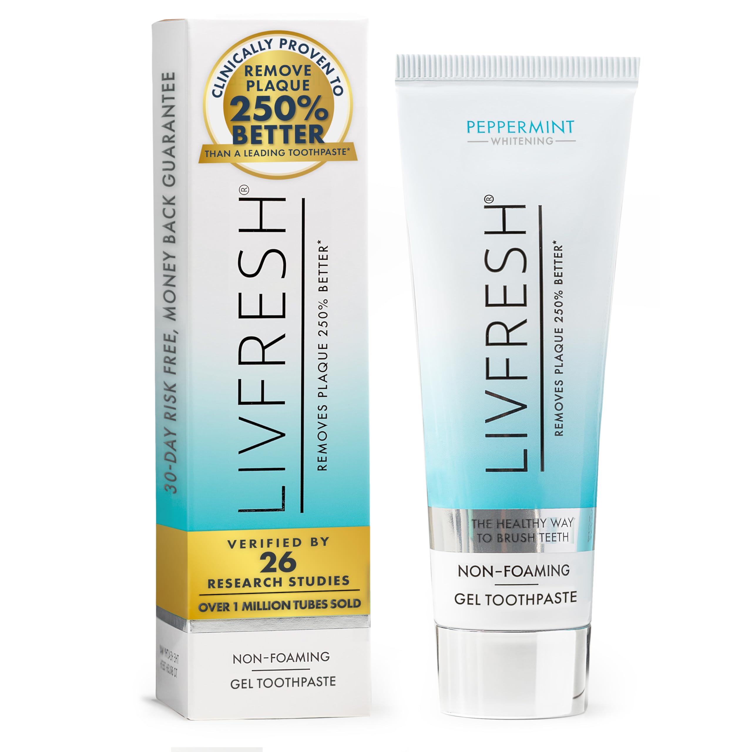LIVFRESH Toothpaste Gel Peppermint | Clinically Proven