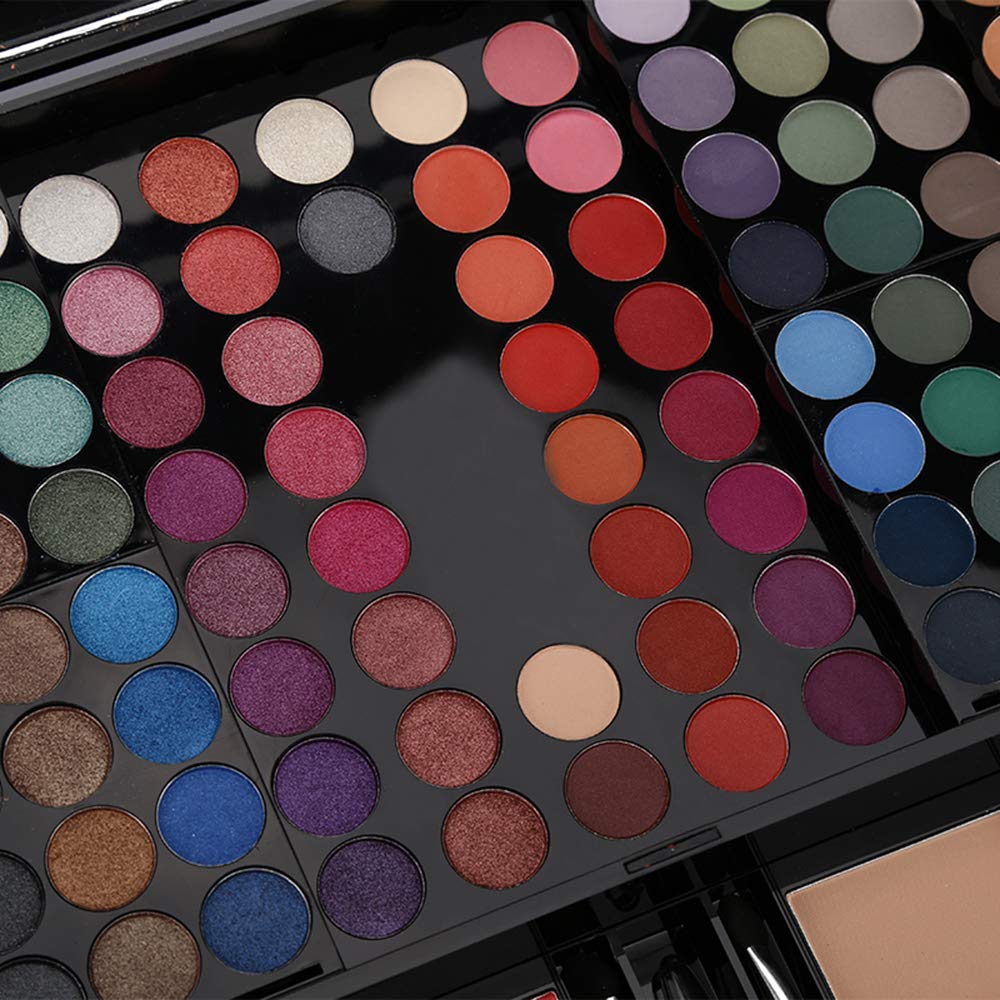 CHARMCODE 190 Colors Cosmetic Make up Palette Set Kit Combination with Eyeshadow Facial Blusher Eyebrow Powder Face Conc