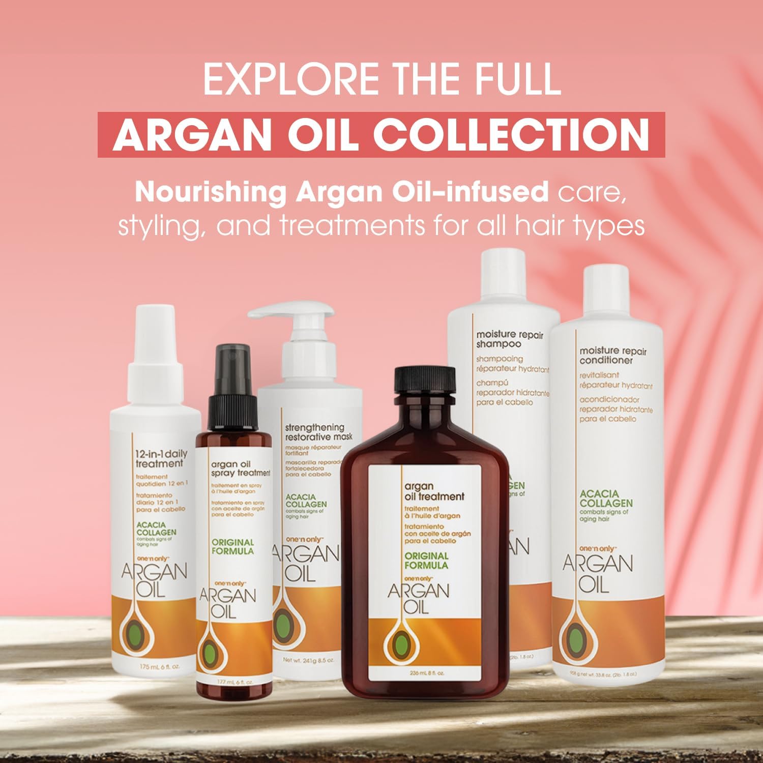 One 'n Only Argan Oil Hair Treatment, Moisture + Frizz Control Serum, 8 oz