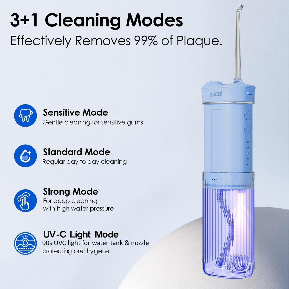 Portable Mini Water Flosser 225ML Long Lasting Endurance - Hooyapik Official Imagery - 8