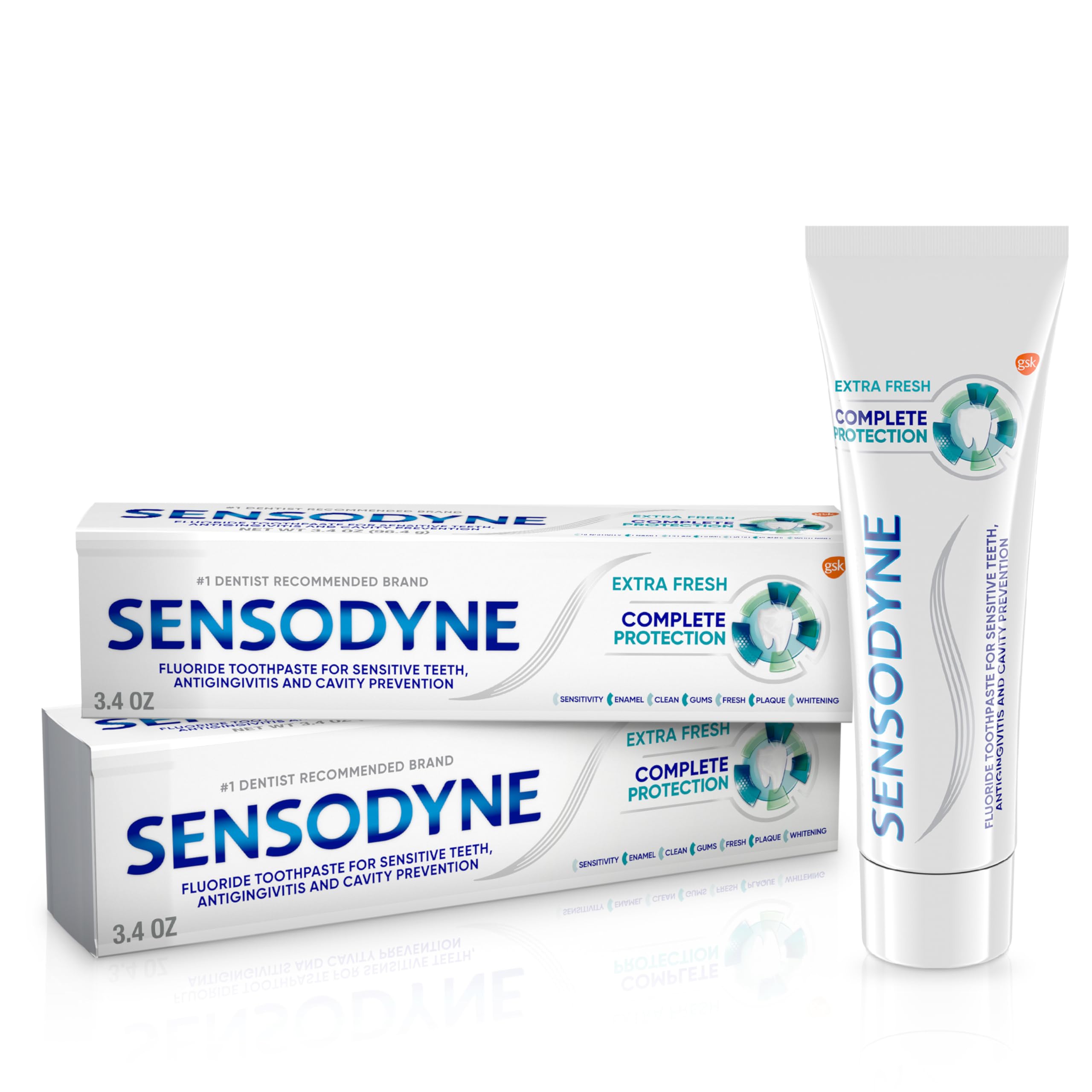 Sensodyne Complete Protection Extra Fresh Toothpaste, 3.4 oz - Product Imagery