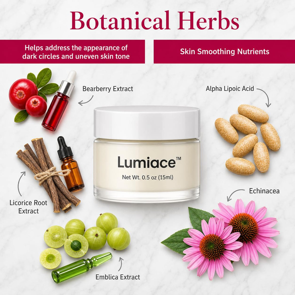 5th & Glow Lumiace - Eye Wrinkle Cream for Women - Peptides for Crows Feet and Bags – close-up detail