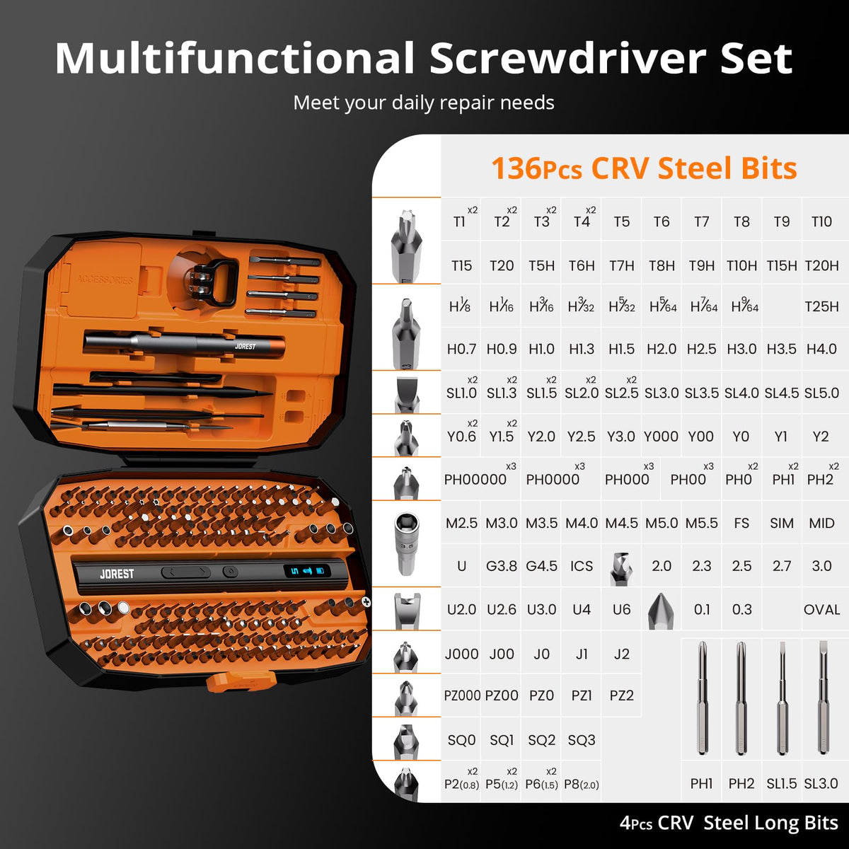 JOREST 155 in 1 Mini Electric Screwdriver Precision Power - Jorest Official Imagery - 6