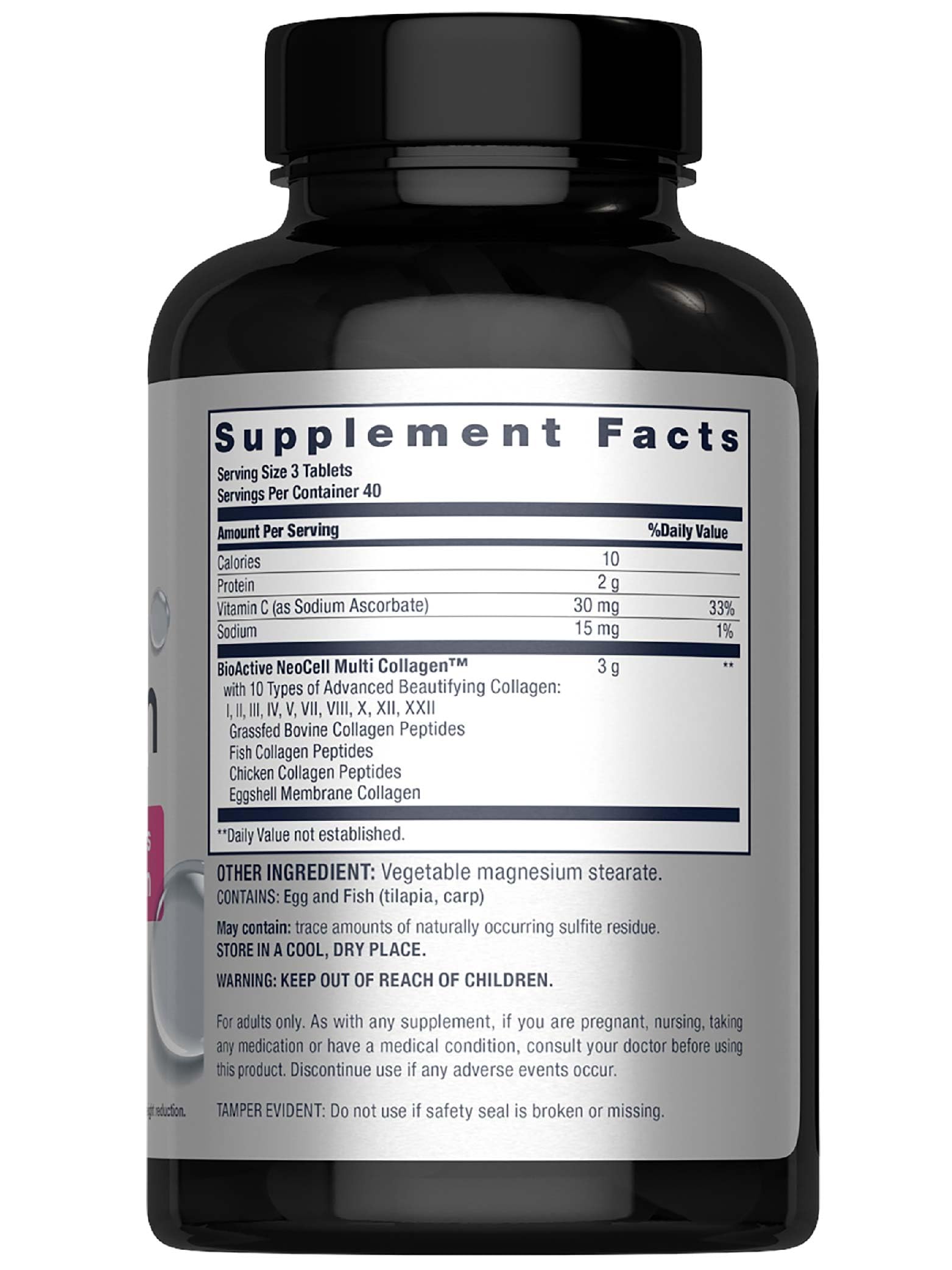 NeoCell Multi Collagen Peptides Pills | 120 Tablets | 10 Types of Collagen