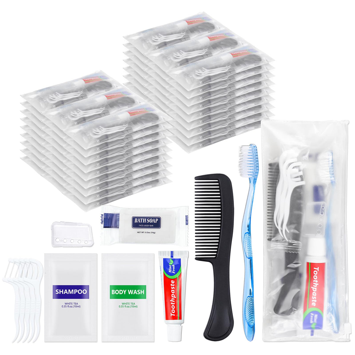 25 Sets Bulk Hygiene Kits for Homeless Basic Toiletry Kit - HQSLsund Official Imagery - 8