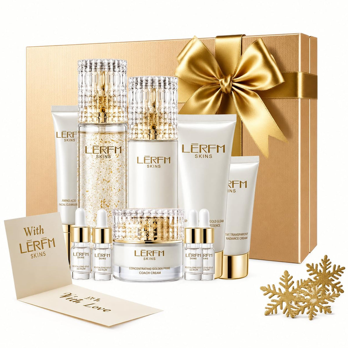 BEAUTYTURESS Anti Aging Skin Care Set - 10pcs - Face Skincare Kit with Collagen - Hydrating & Firming Skin, Include Tone