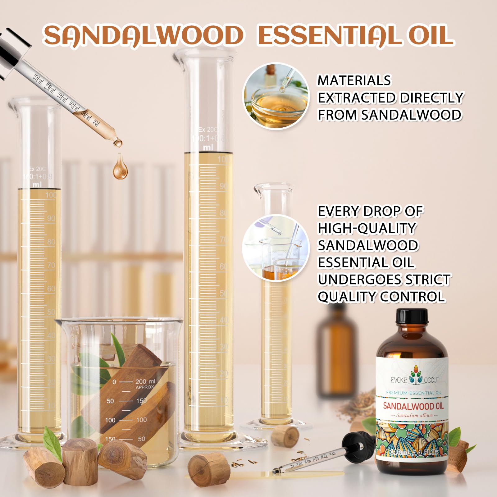 EVOKE OCCU Sandalwood Essential Oil | Skin, Diffuser & DIY