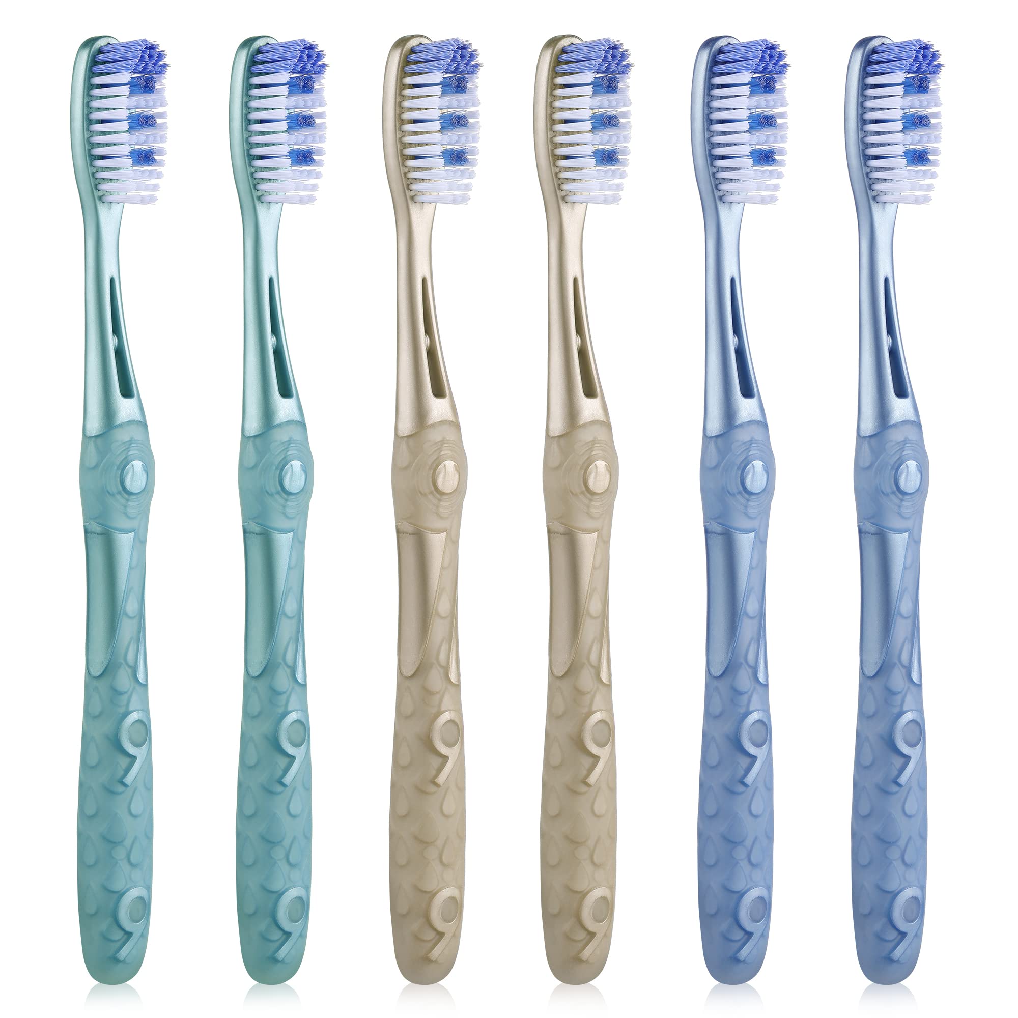 Medium Toothbrushes for Adults, Whitening Toothbrush with Spiral - Product Imagery