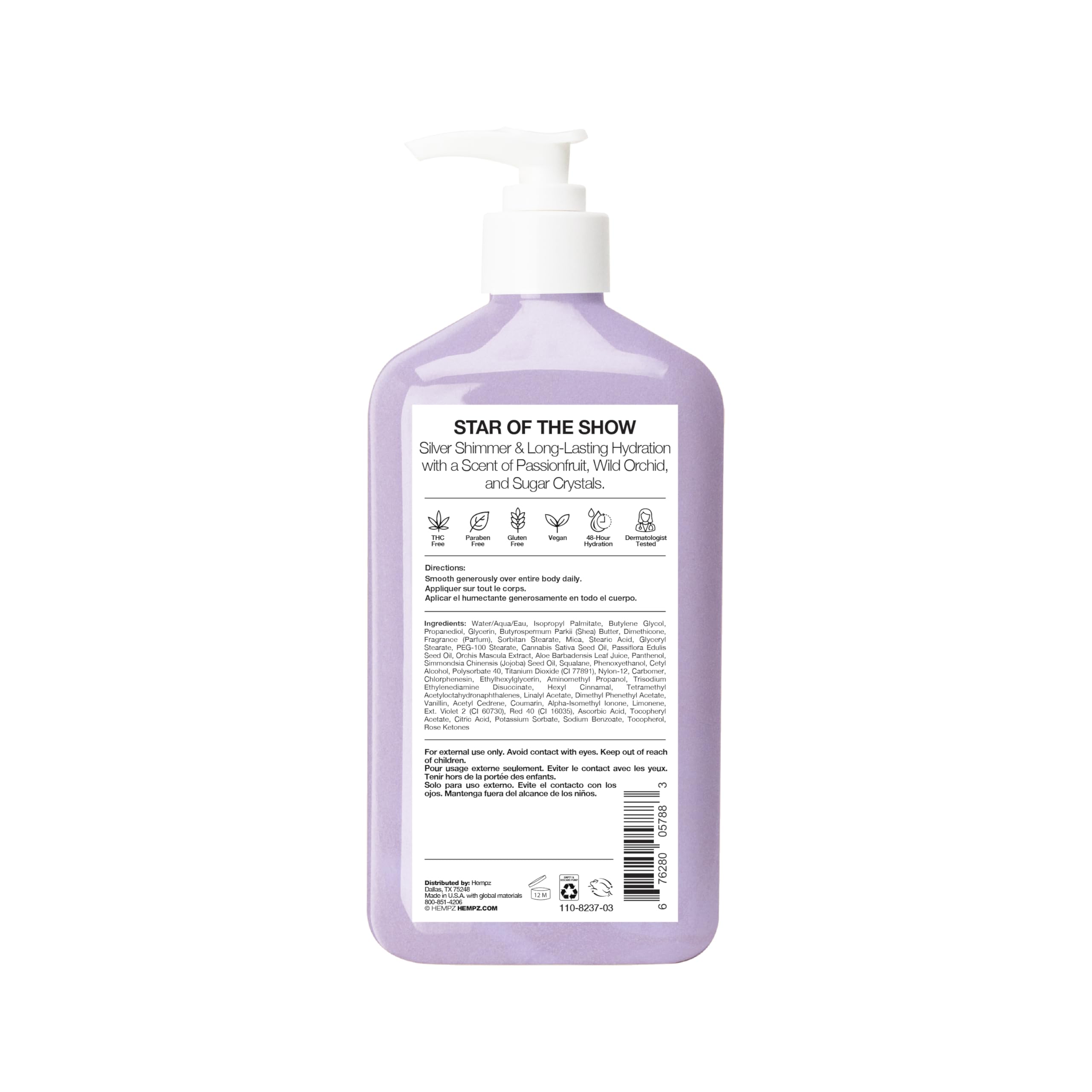 Hempz Star Dust Moisturizing Body Lotion With Shimmer - 17 Fl Oz