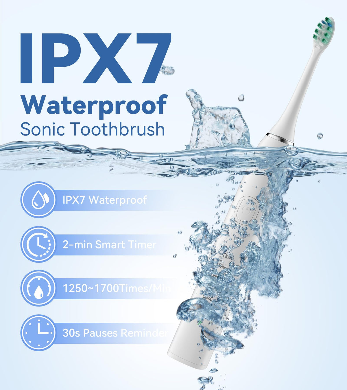 Water Flosser Ultrasonic Electric Toothbrush Combo 600ML - HEYAXA Official Imagery - 6