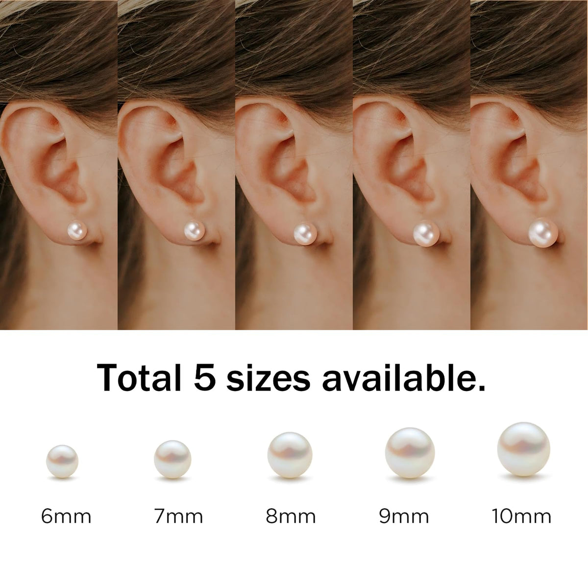 NORBU S925, AAAA+ Round Freshwater Stud Pearl Earrings for Women, Timeless Elegant Gifts for Mom Wife, Mothers Day/Weddi