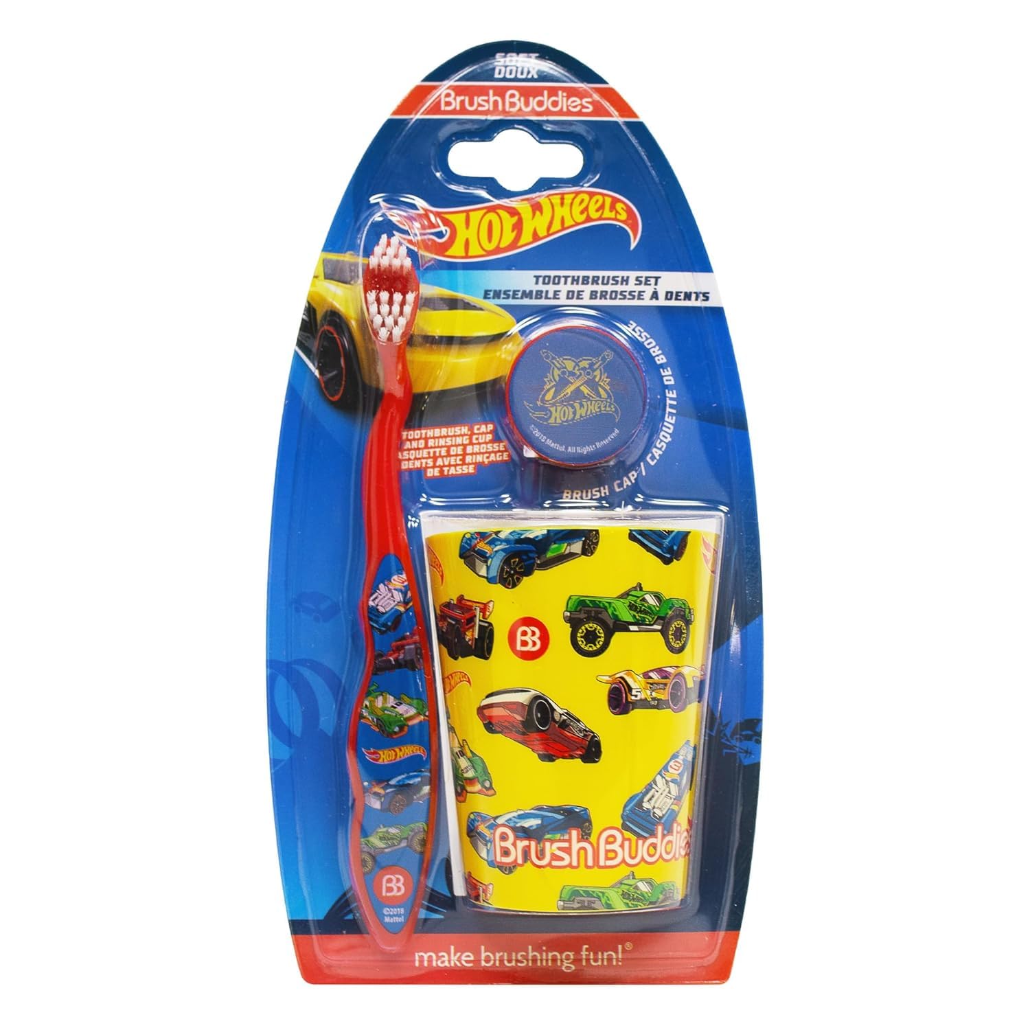Brush Buddies Hot Wheels Kids Toothbrushes Kit Manual - Product Imagery