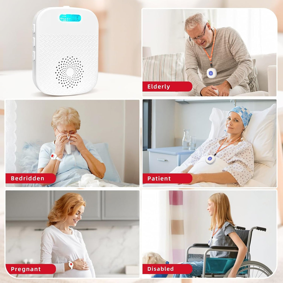 CallToU Caregiver Pager with 2 Wireless Call Button for - CallToU Official Imagery - 5